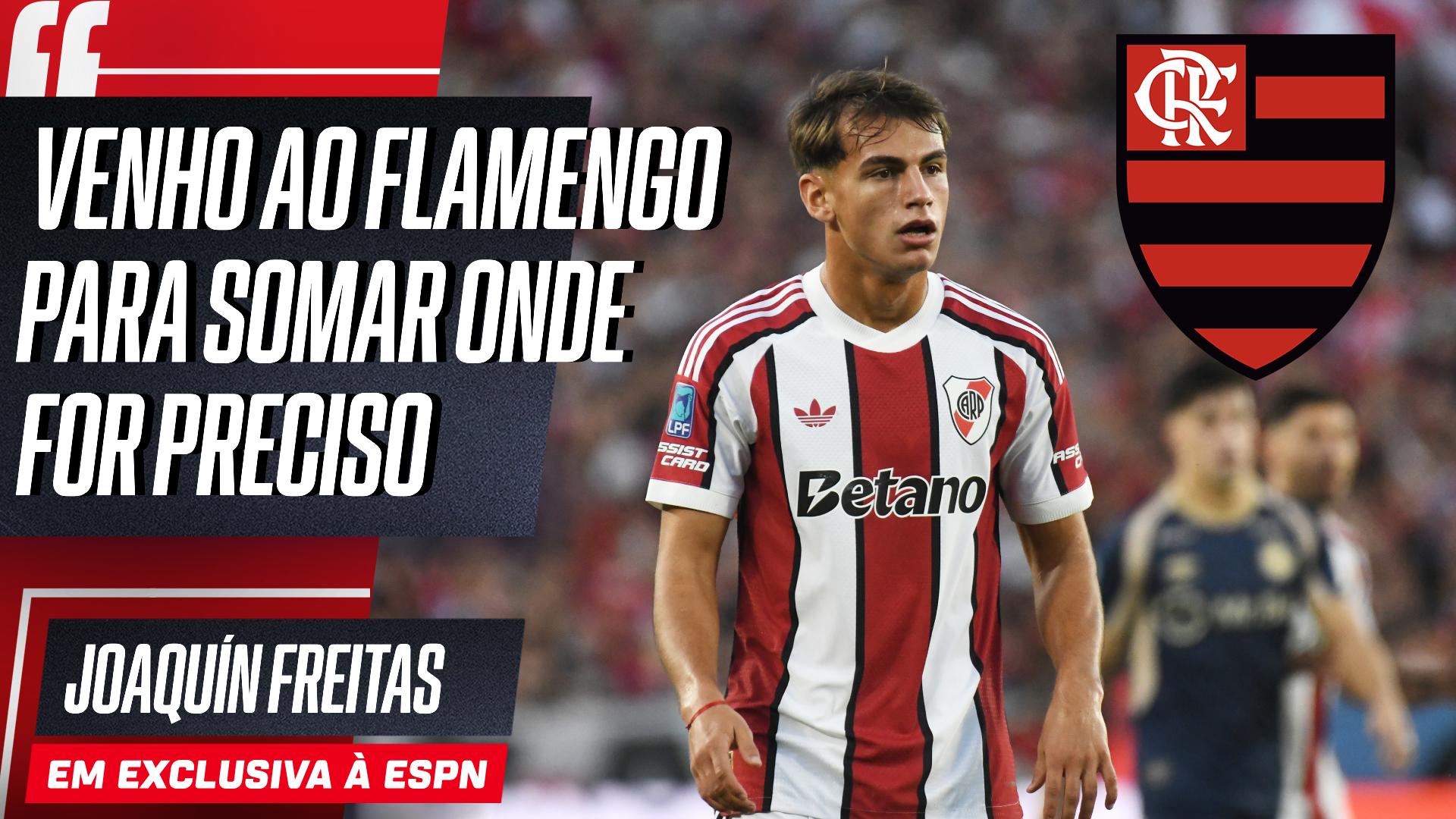 Reforço do Flamengo, Joaquín Freitas se diz pronto para jogar em qualquer posição: 'Venho para somar'