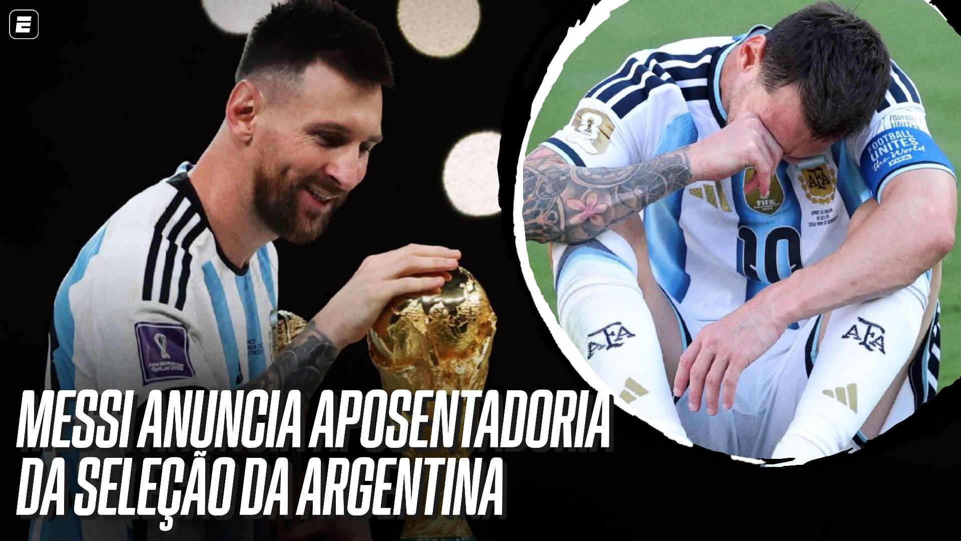 Messi anuncia a aposentadoria da seleção da Argentina após 20 anos