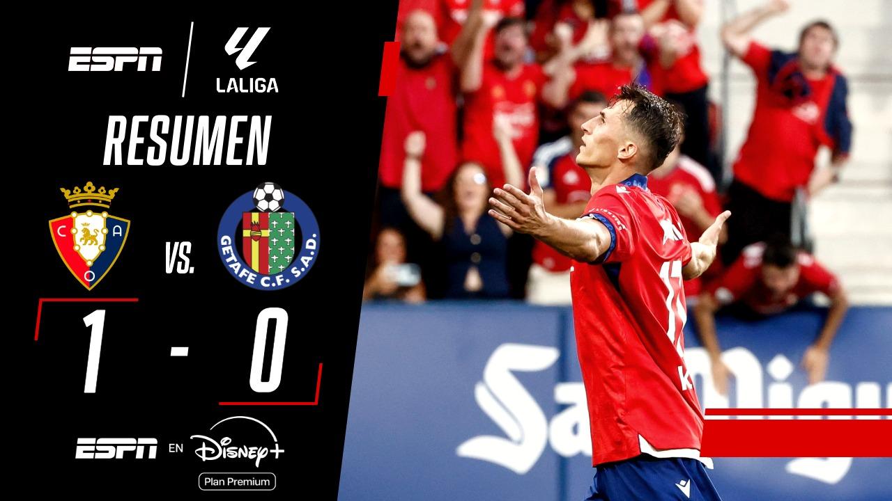 Osasuna sumó tres puntos contra Getafe
