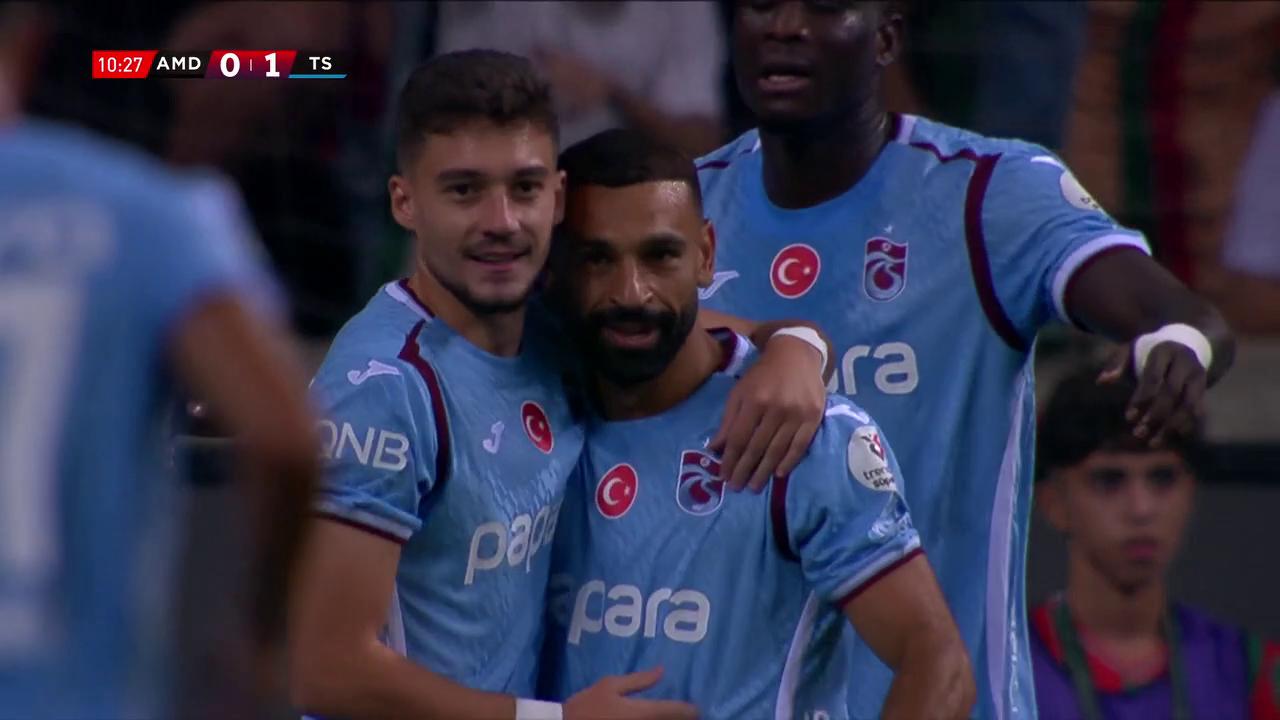¡Corrida y definición top de Salah para el 1-0 del Trabzonspor!