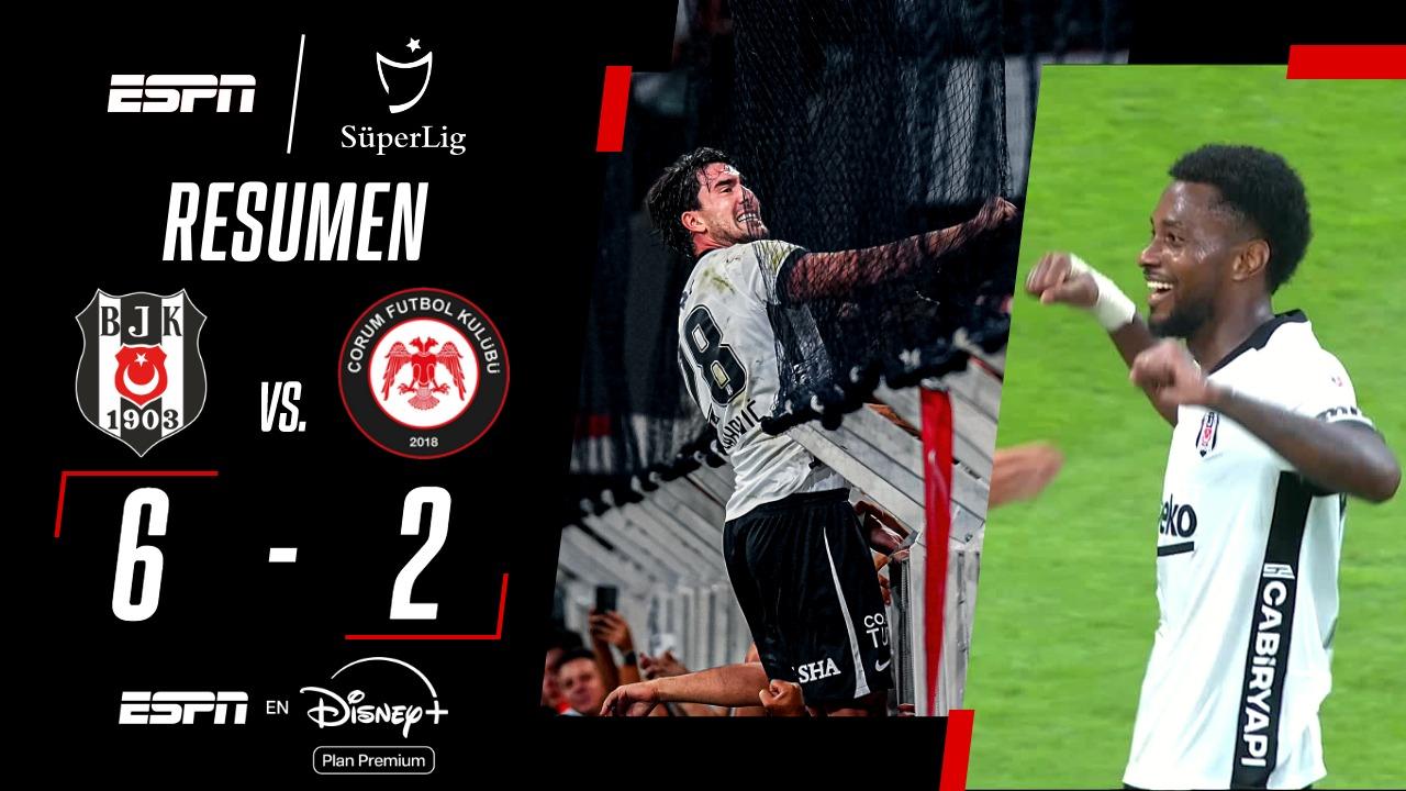 ¡Murillo y Vlahovic brillaron y Besiktas goleó a Corum en Turquía!