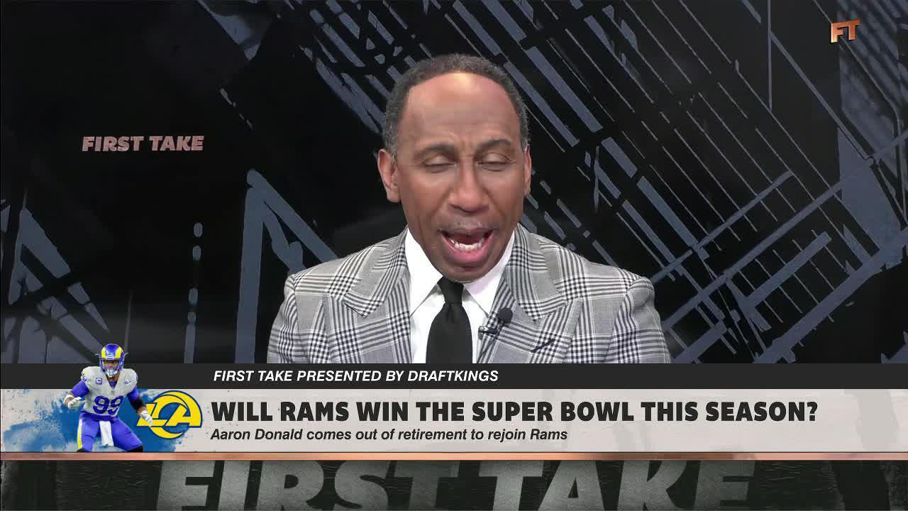 Stephen A. fired up for Rams' SB chances after Aaron Donald's return