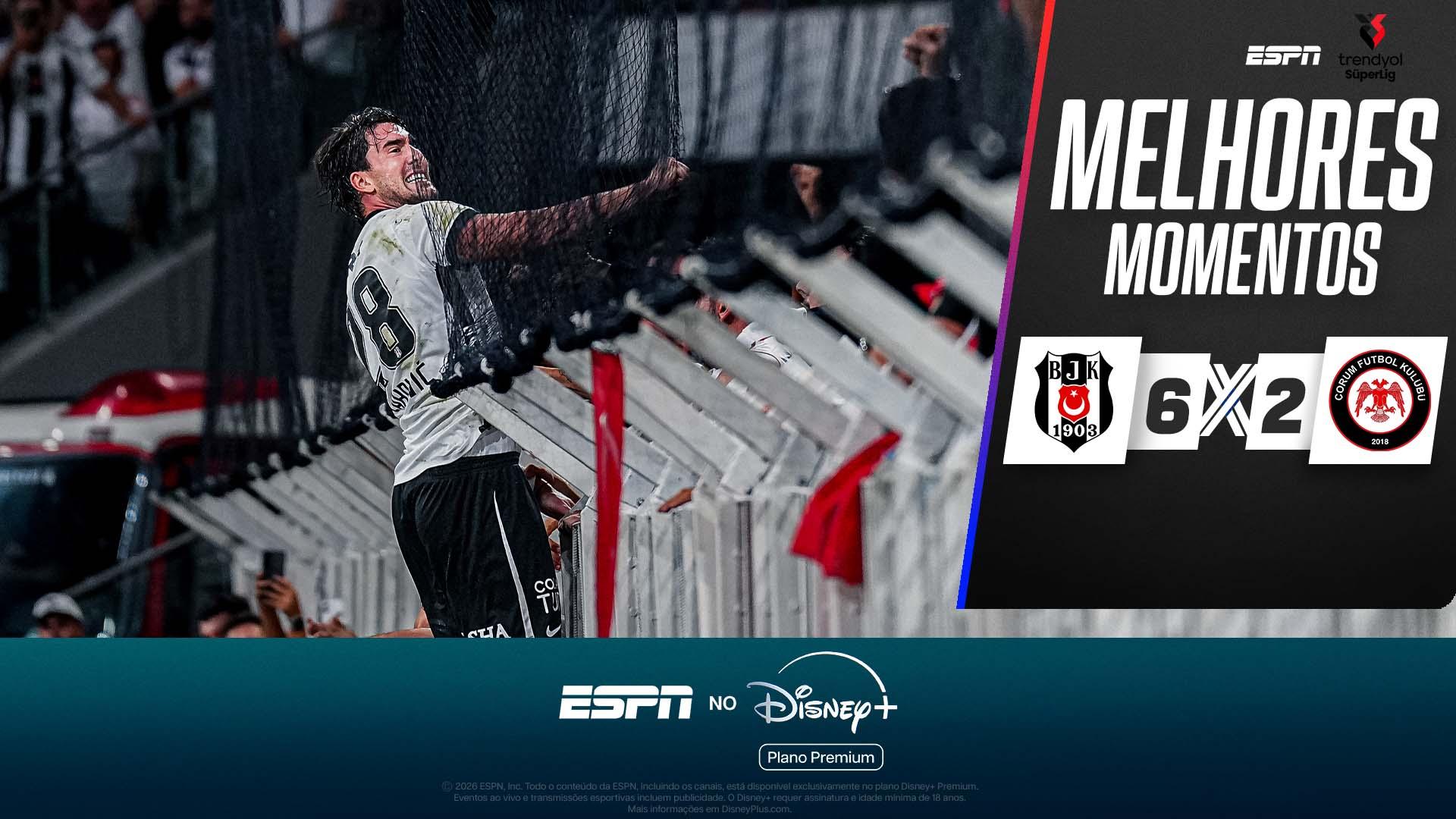 Besiktas 6 x 2 Corum FC no Campeonato Turco: VEJA os melhores momentos