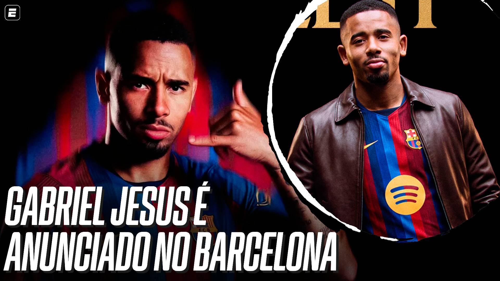 Alô, mãe! Gabriel Jesus é anunciado no Barcelona; VEJA vídeo