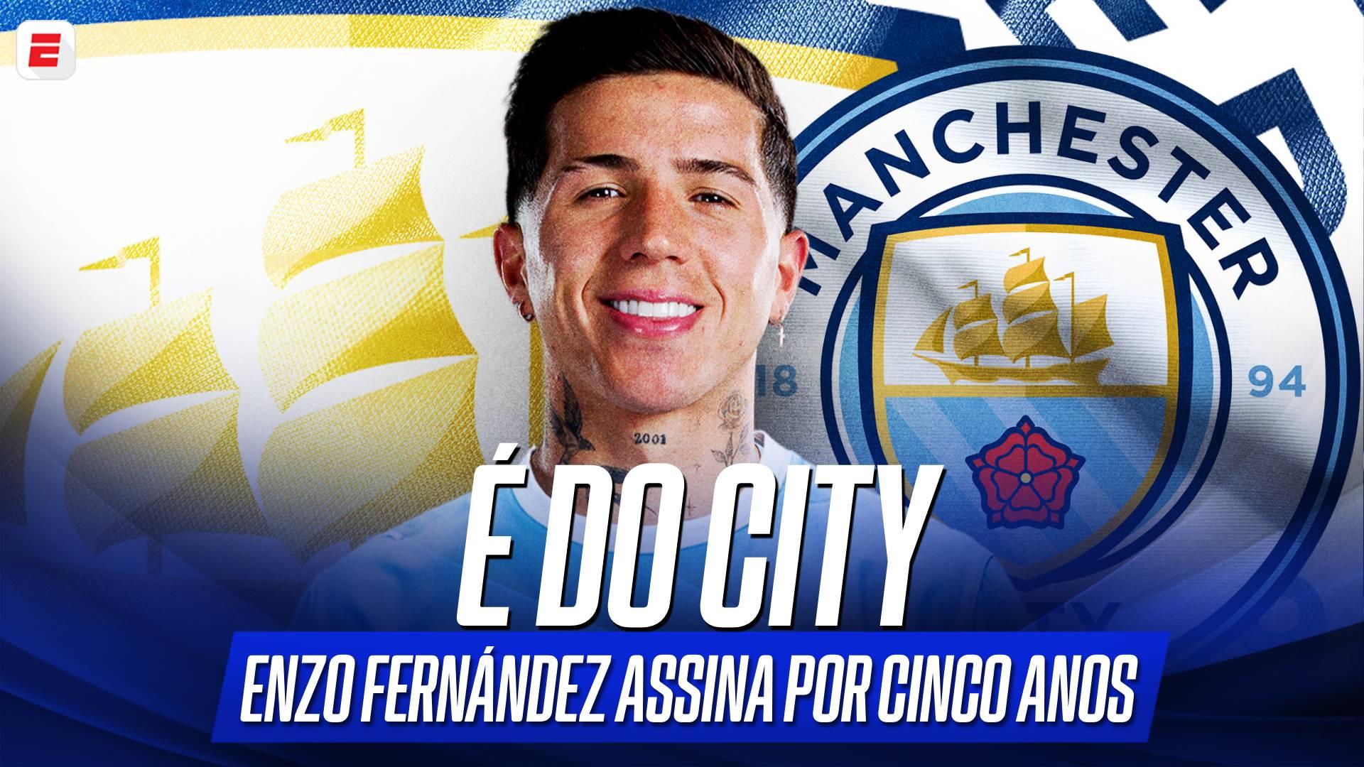 Enzo Fernández assina com o Manchester City em transação de mais de 800 milhões