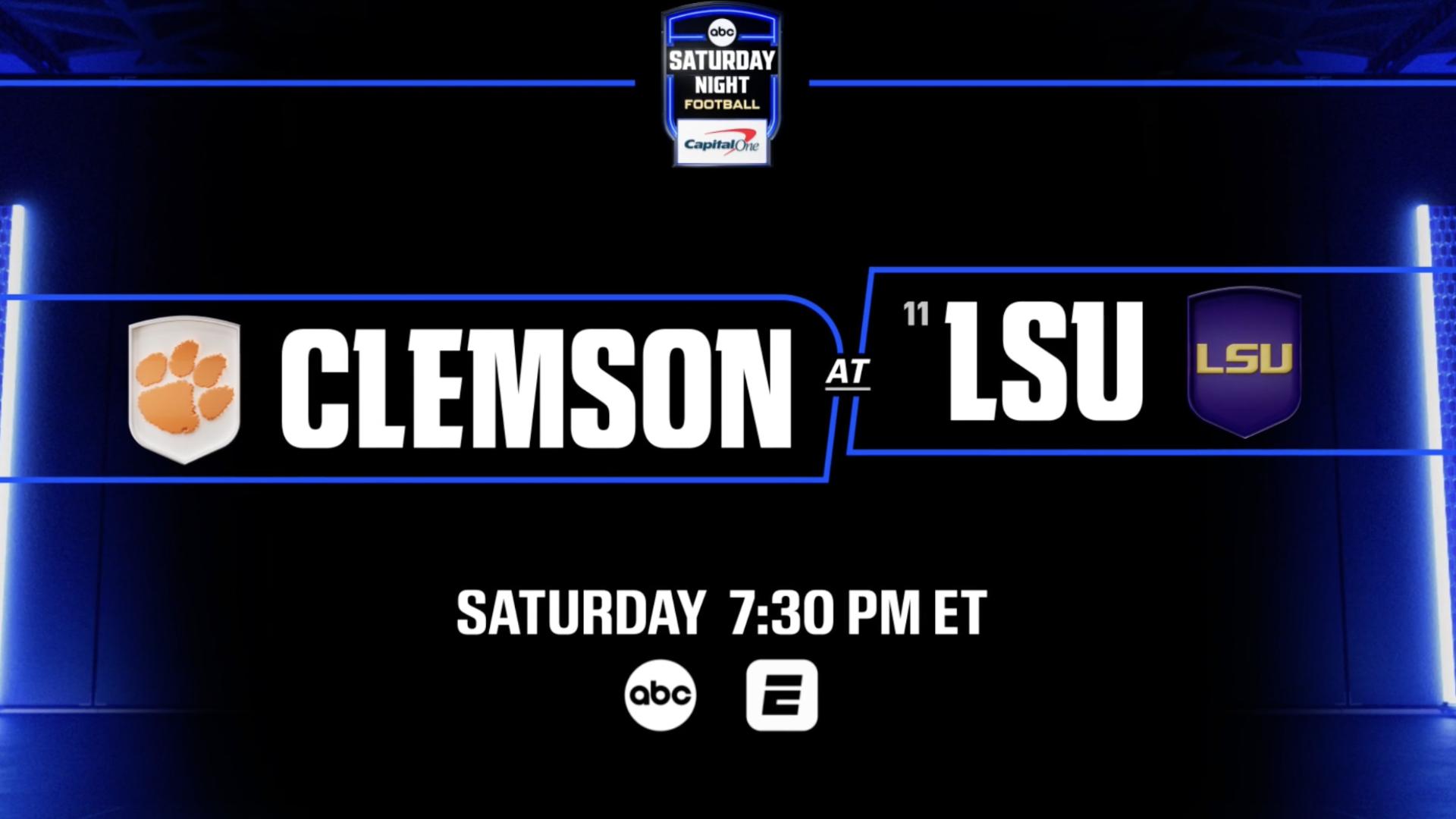 Get ready for a big Clemson-LSU clash on ABC