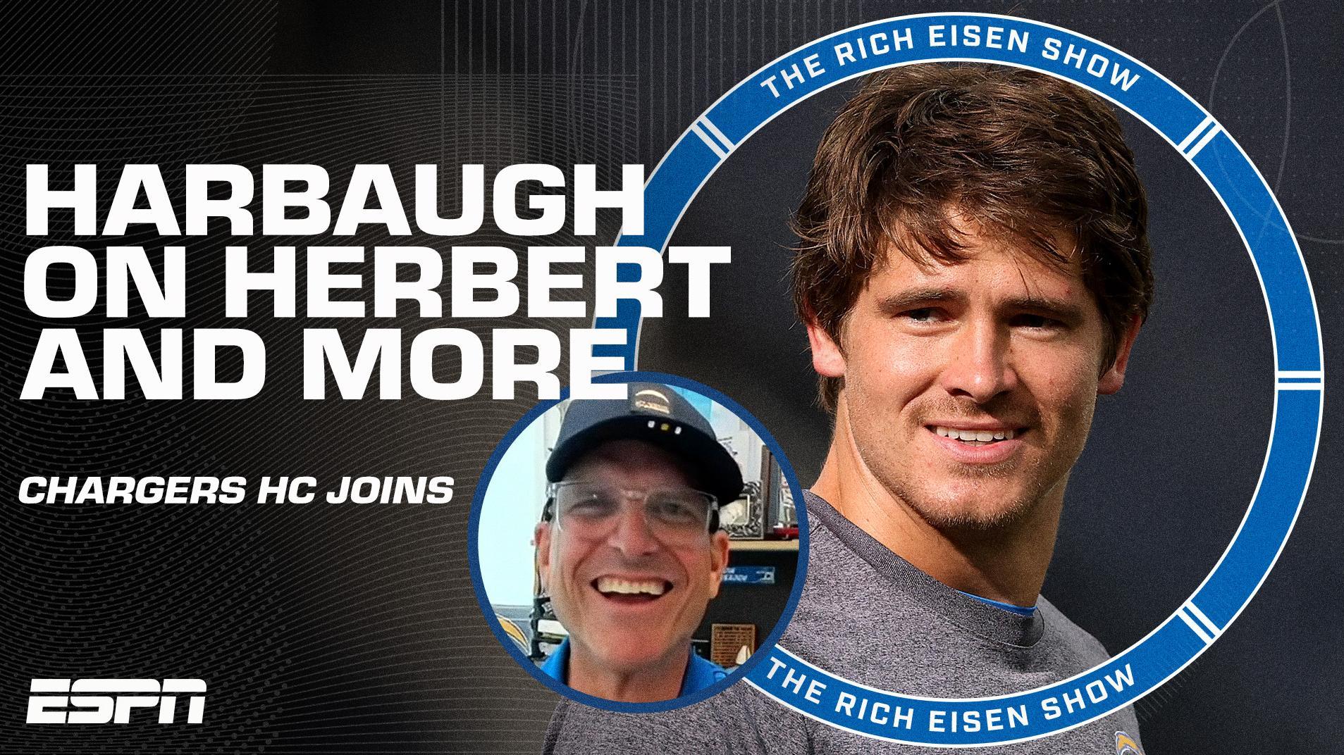 Chargers HC Jim Harbaugh says Justin Herbert is 'GREAT AT EVERYTHING!'