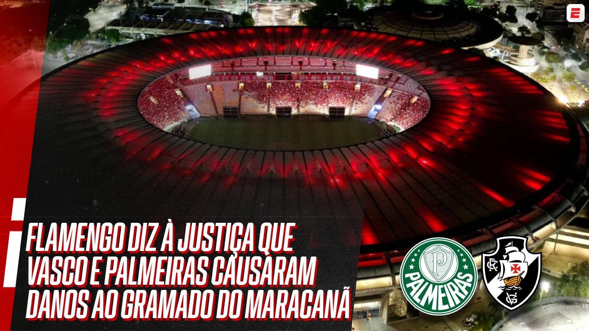 Flamengo diz à Justiça que danos graves ao gramado do Maracanã foram causados por Palmeiras e Vasco; ENTENDA