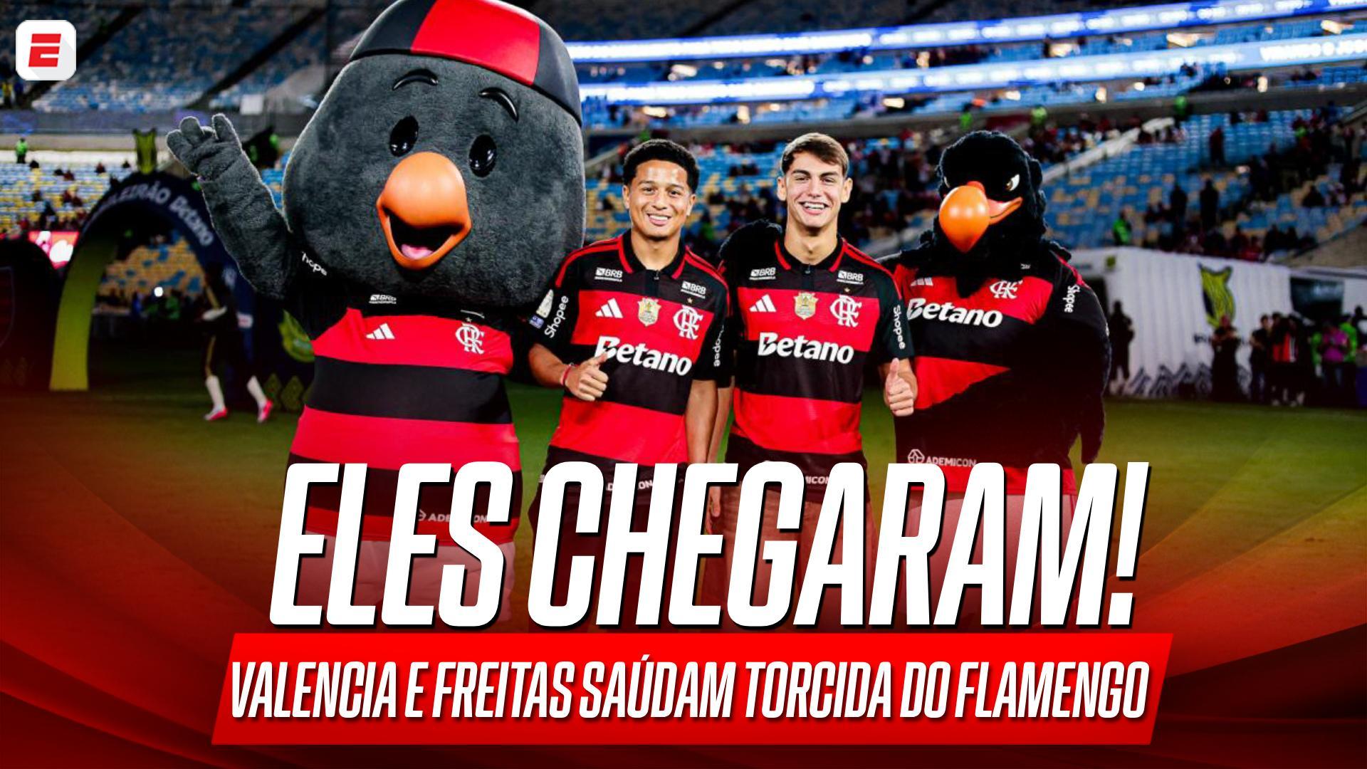 Reforços do Flamengo, Valencia e Freitas são apresentados à torcida no Maracanã
