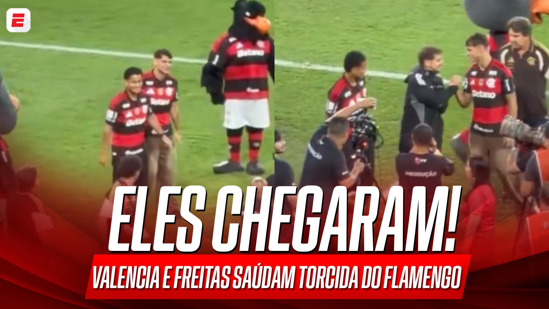 Reforços do Flamengo, Valencia e Freitas são apresentados à torcida no Maracanã