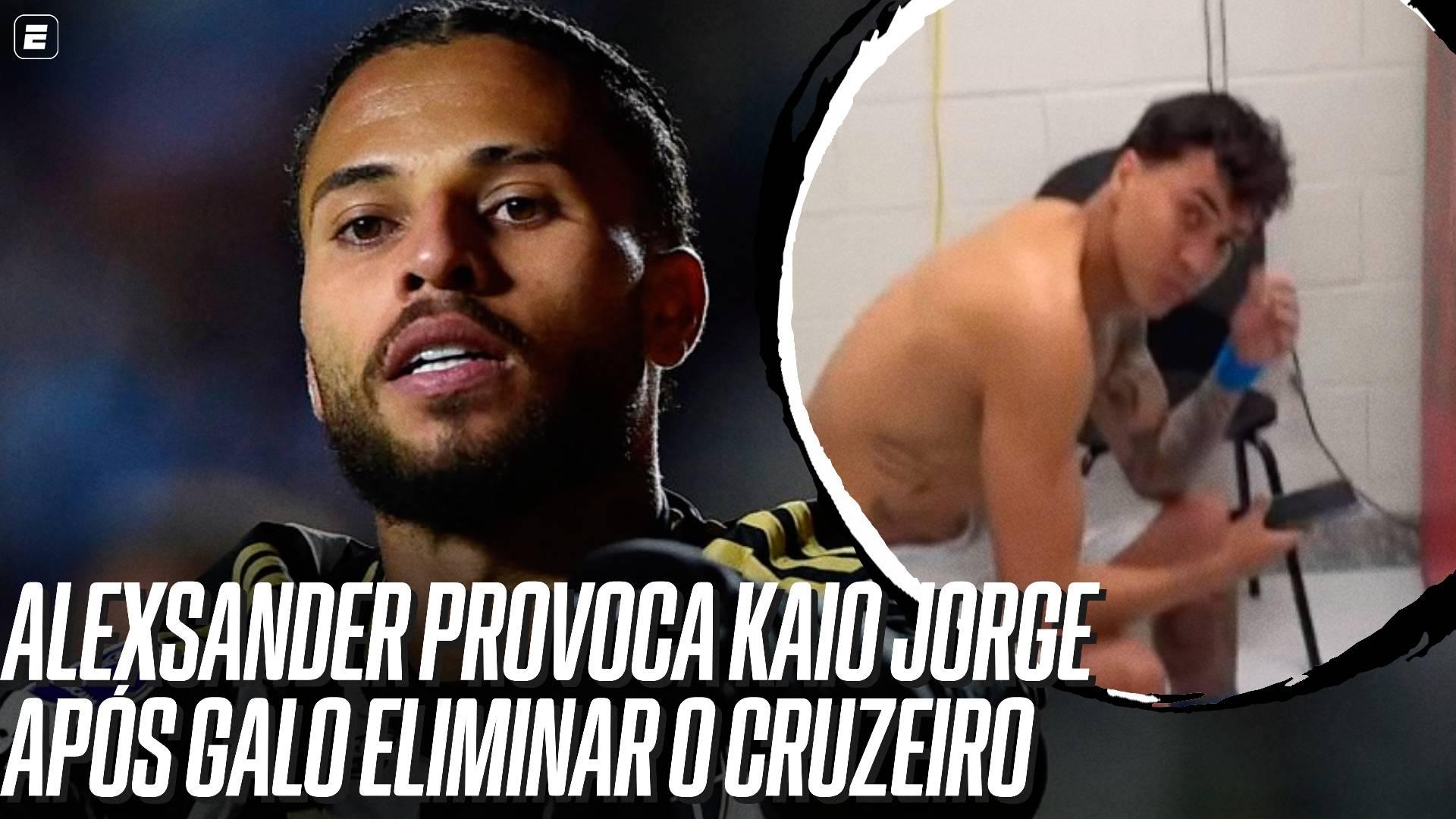 Alexsander filma Kaio Jorge no doping e provoca atacante do Cruzeiro: 'Pai está aqui'