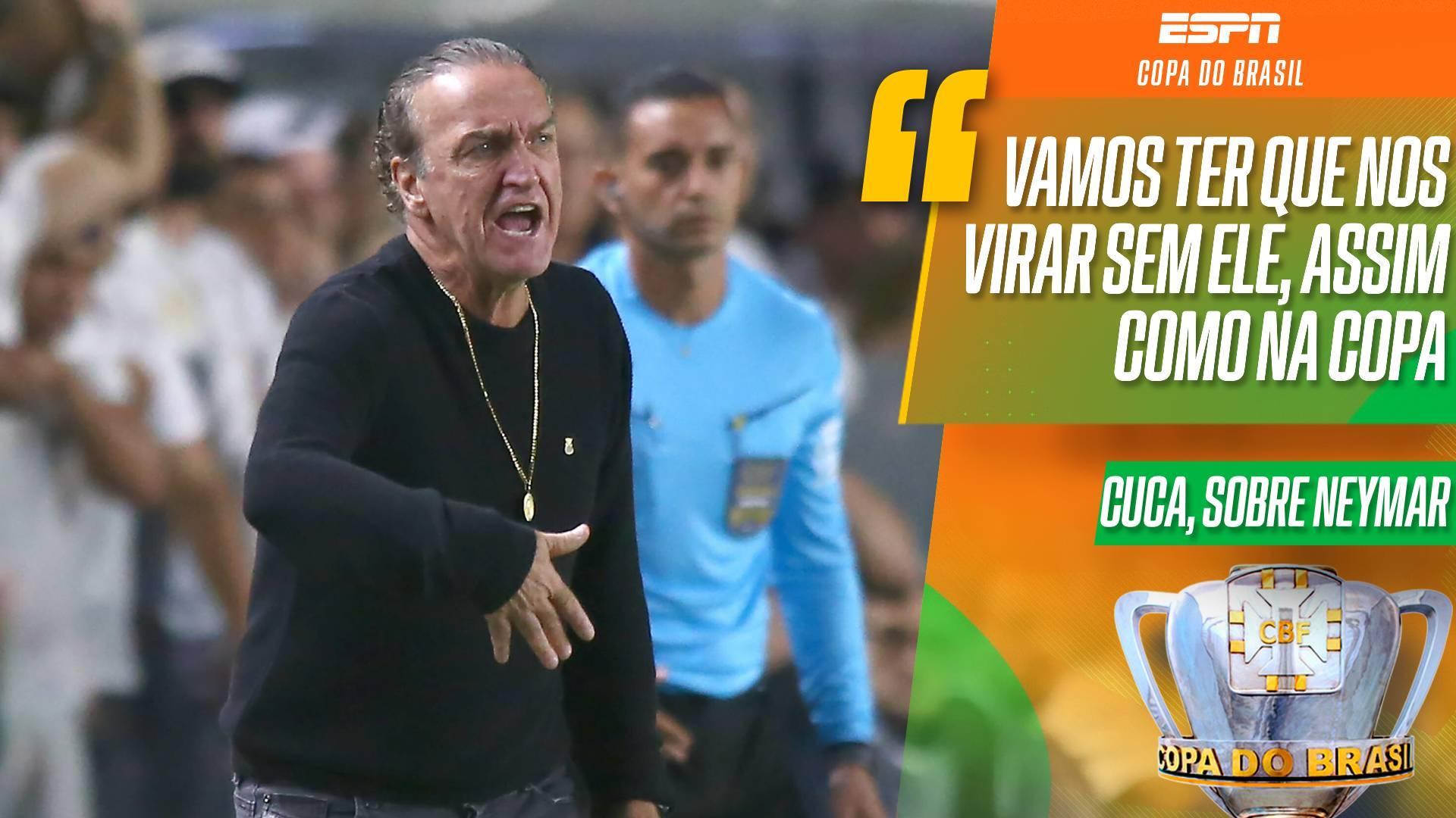 Lesão de Neymar preocupa? Cuca responde, indica craque fora contra o Inter e relembra Copa: 'Vamos ter que...'