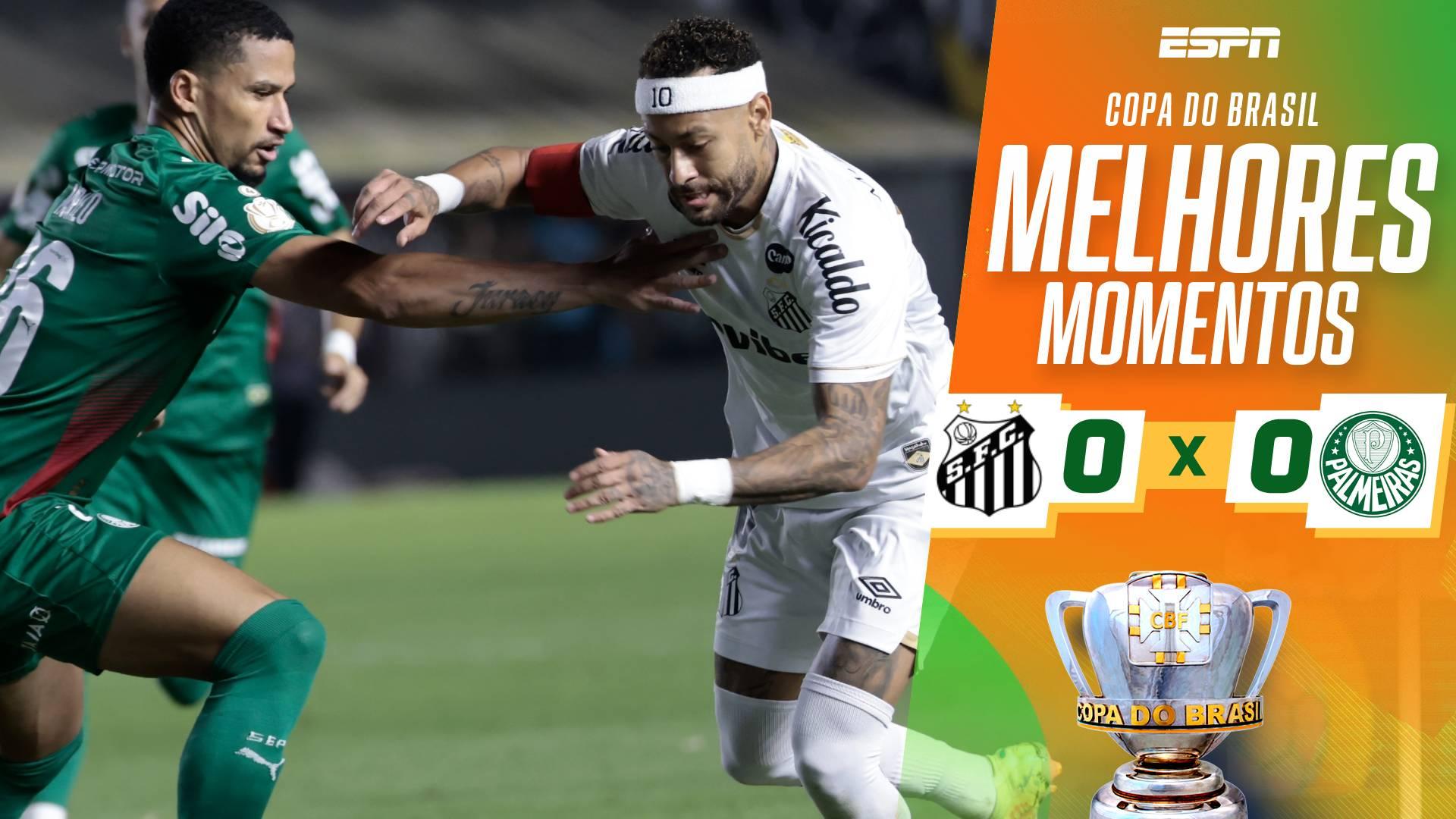 Neymar sai lesionado, Palmeiras segura vantagem e avança sem sustos contra o Santos na Copa do Brasil; veja como foi