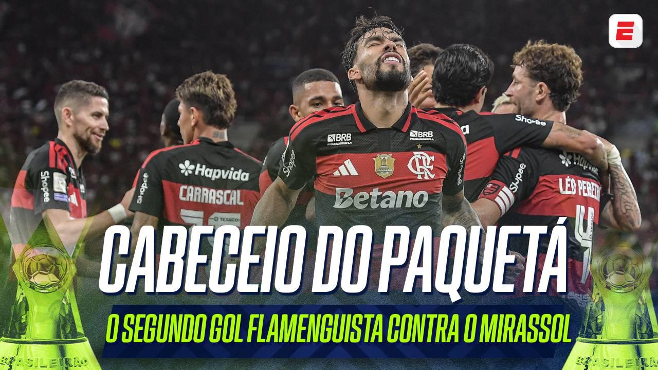 Jorginho, Carrascal, Paquetá e gol! O cabeceio que decretou a vitória do Flamengo contra o Mirassol no Brasileirão