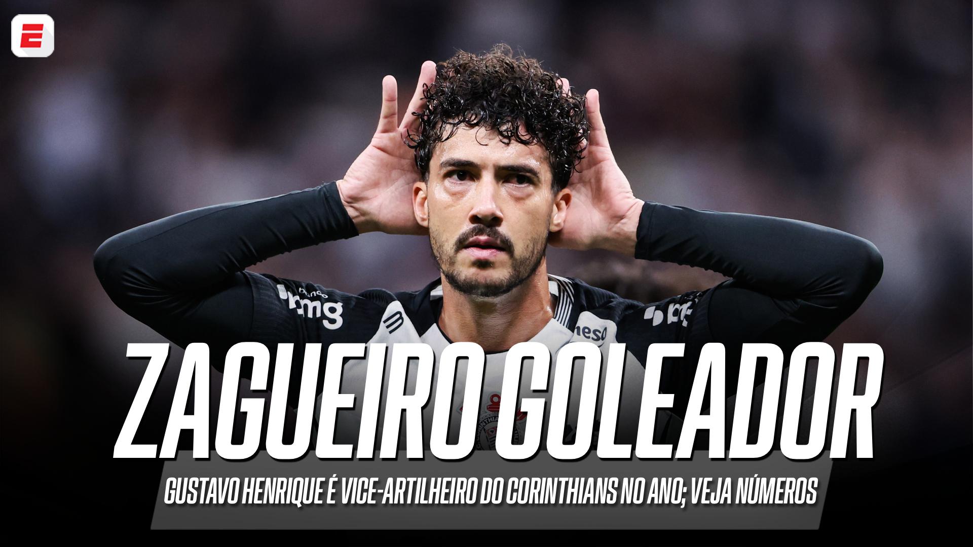 Gustavo Henrique é vice-artilheiro do Corinthians na temporada; VEJA números do defensor