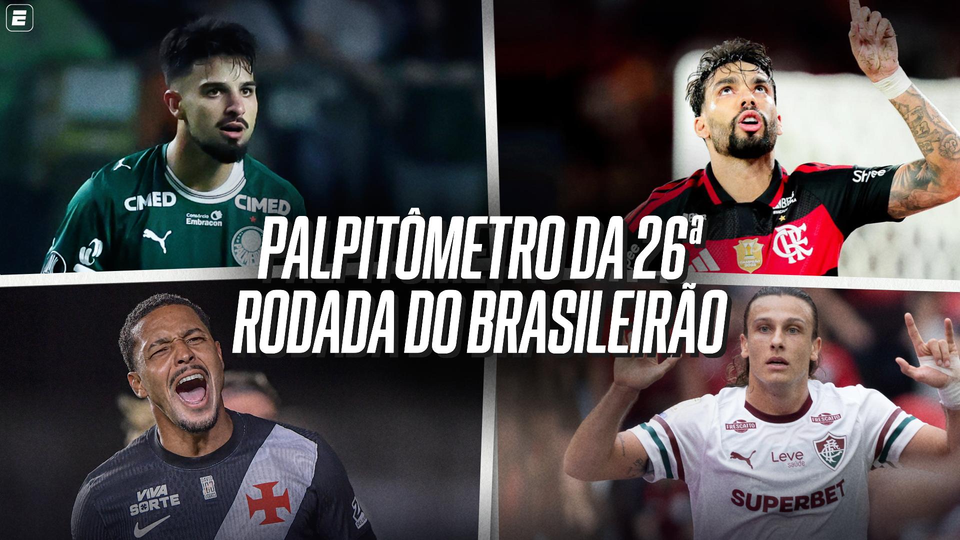 Palmeiras perde a liderança para o Flamengo? Clássico Fluminense x Vasco e mais: o palpitômetro da 26ª rodada do Brasileirão