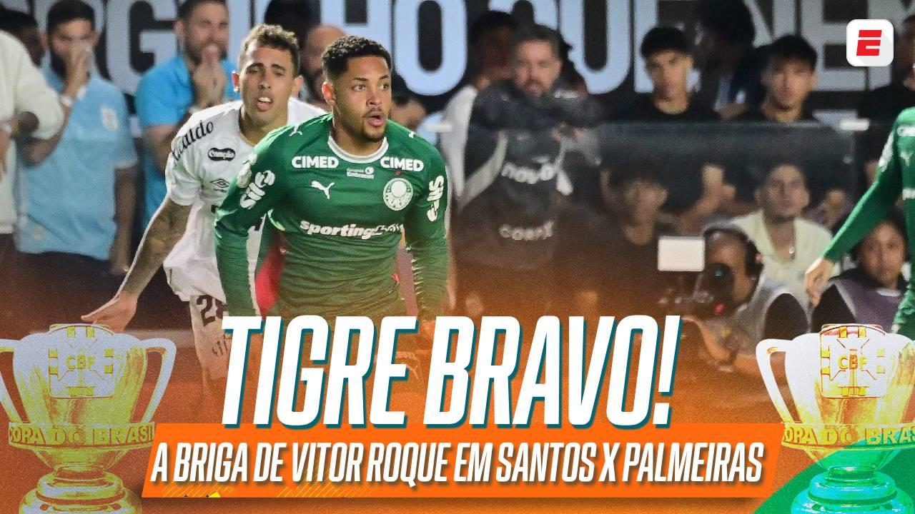 Clima esquentou! Vitor Roque se estranha com reservas do Palmeiras e Santos x Palmeiras tem confusão na Vila; VEJA