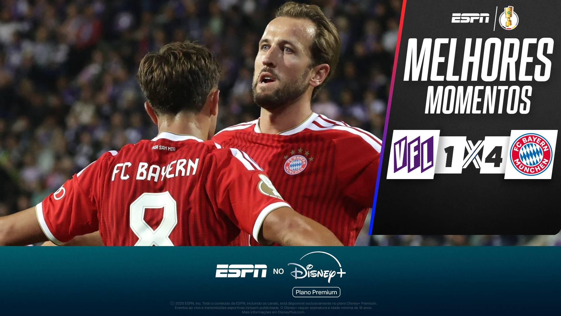 Com show de Kane e Olise, Bayern de Munique supera golaço surreal do Osnabruck e vence de virada na Copa da Alemanha