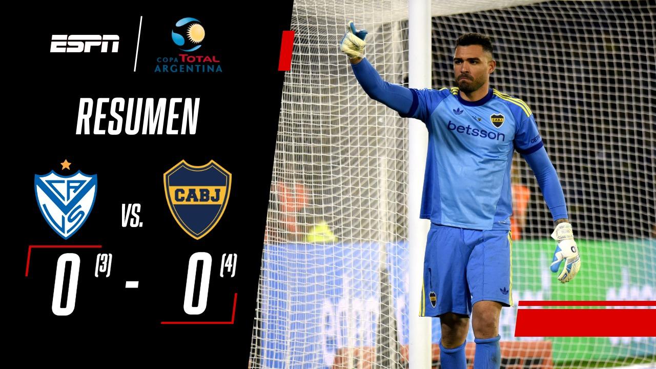 Montero se lució en los penales y Boca eliminó a Vélez de la Copa Argentina