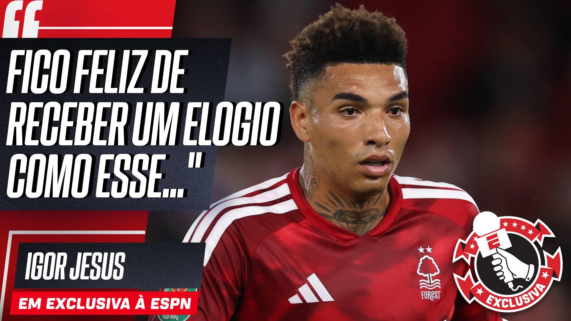 Igor Jesus comenta elogios de Pep Guardiola e revela sonho de disputar a Champions League