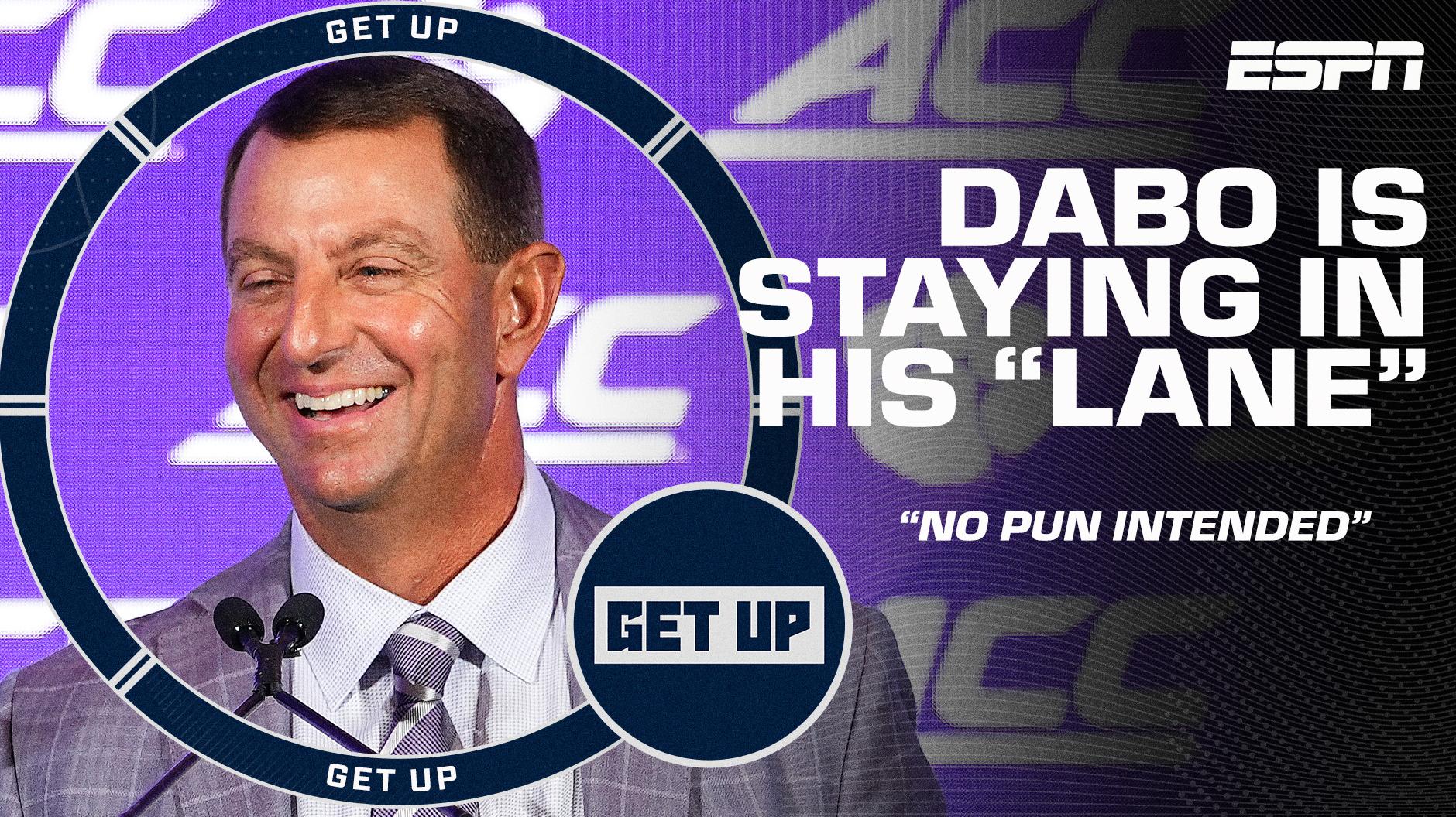 Dabo Swinney is staying in his LANE ('no pun intended') What's at stake in Clemson vs. LSU