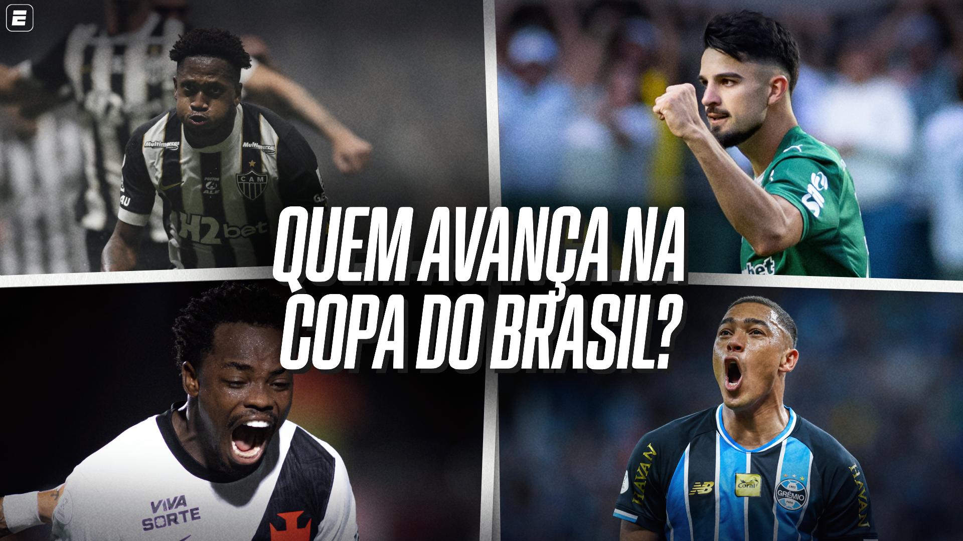Semifinais definidas! Vasco x Palmeiras e Grêmio x Atlético-MG: quem avança na Copa do Brasil?
