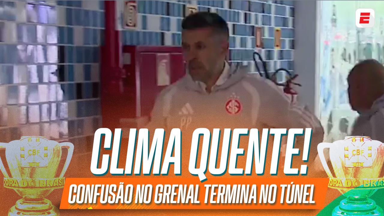 Confusão no Gre-Nal: briga generalizada entre comissão técnica e jogadores de Grêmio e Inter termina no túnel no fim do jogo