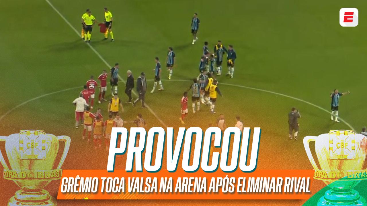 PROVOCAÇÃO! Grêmio toca valsa na Arena após eliminar Internacional na Copa do Brasil