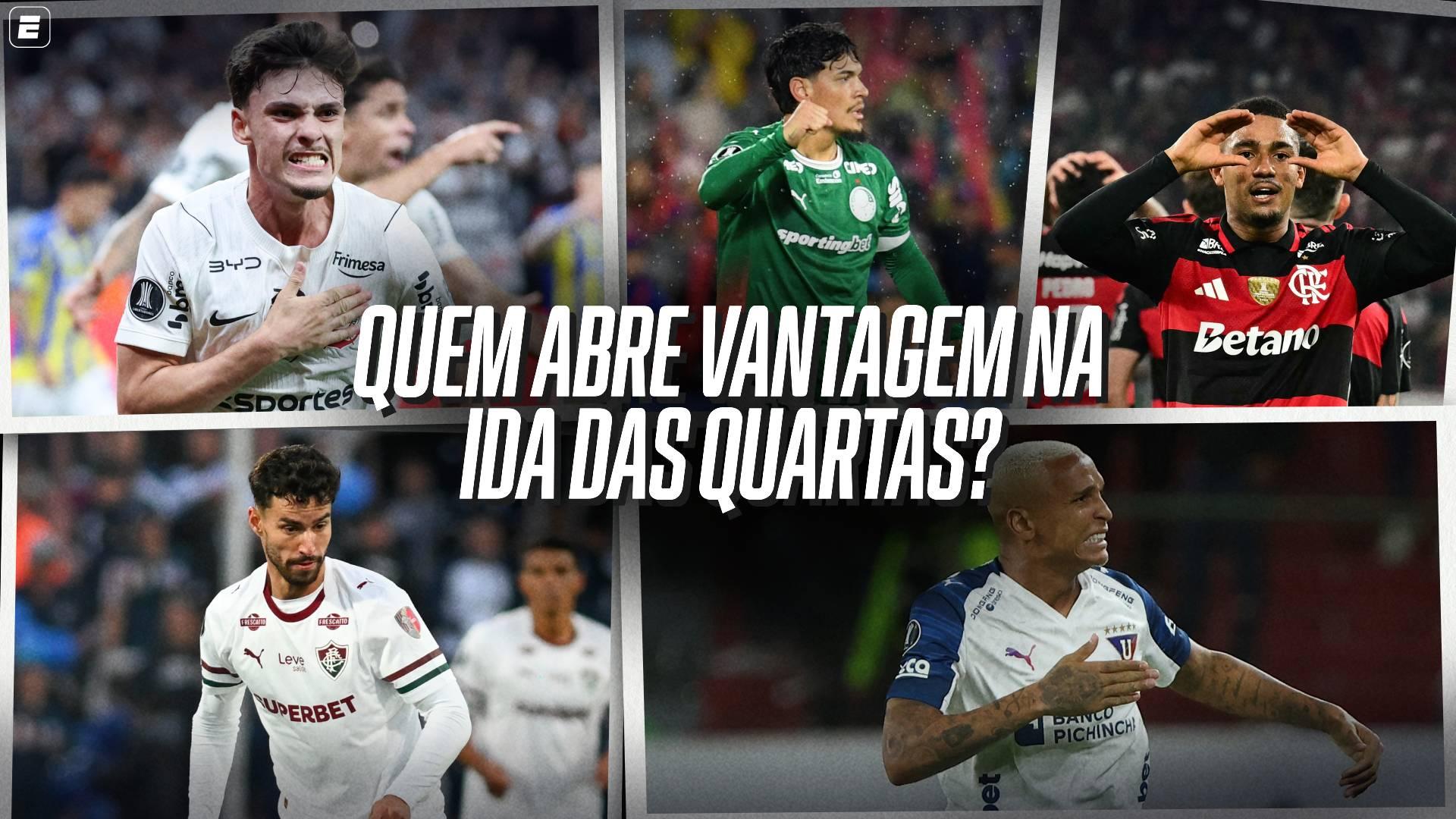Quem abre vantagem no jogo de ida das quartas de final da Libertadores? VEJA o palpitômetro da ESPN