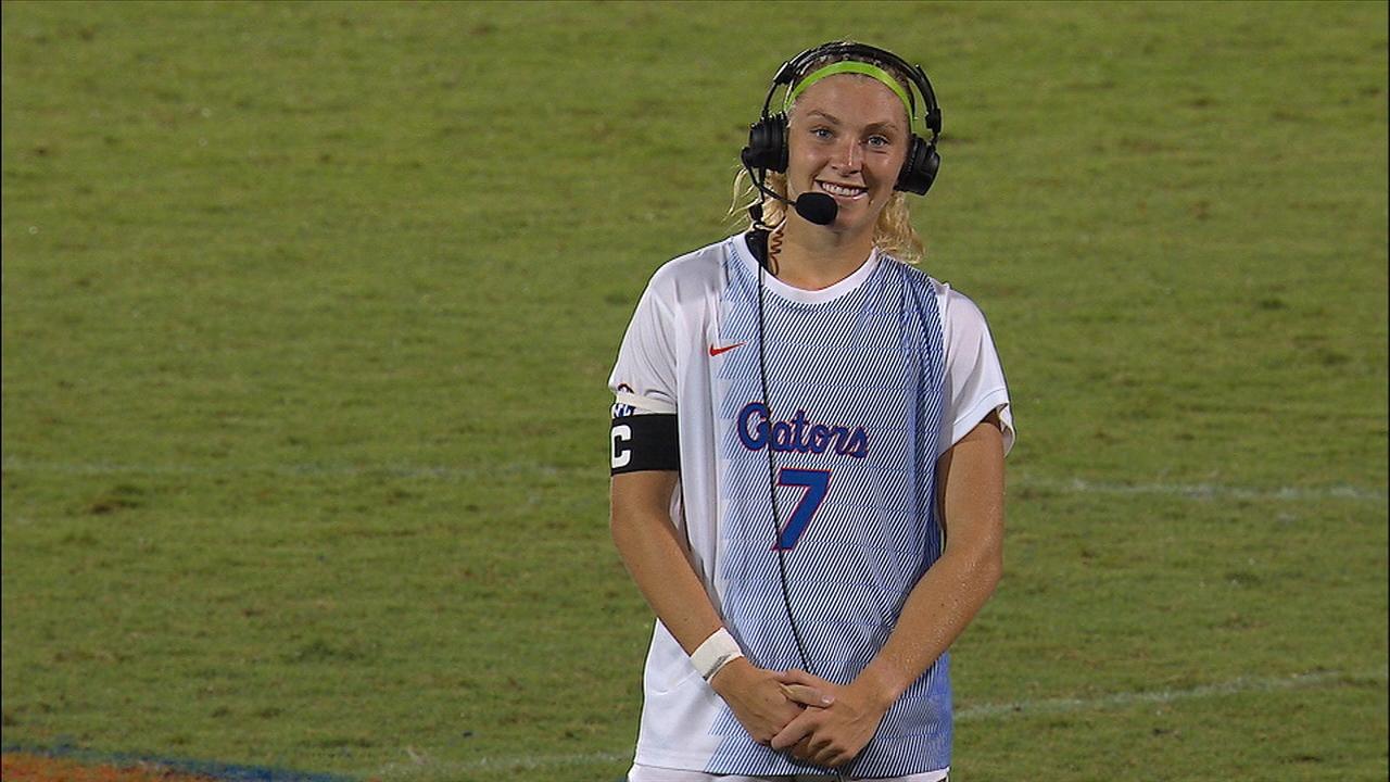 Zoe Main feels the love from Gators on victorious Senior Night
