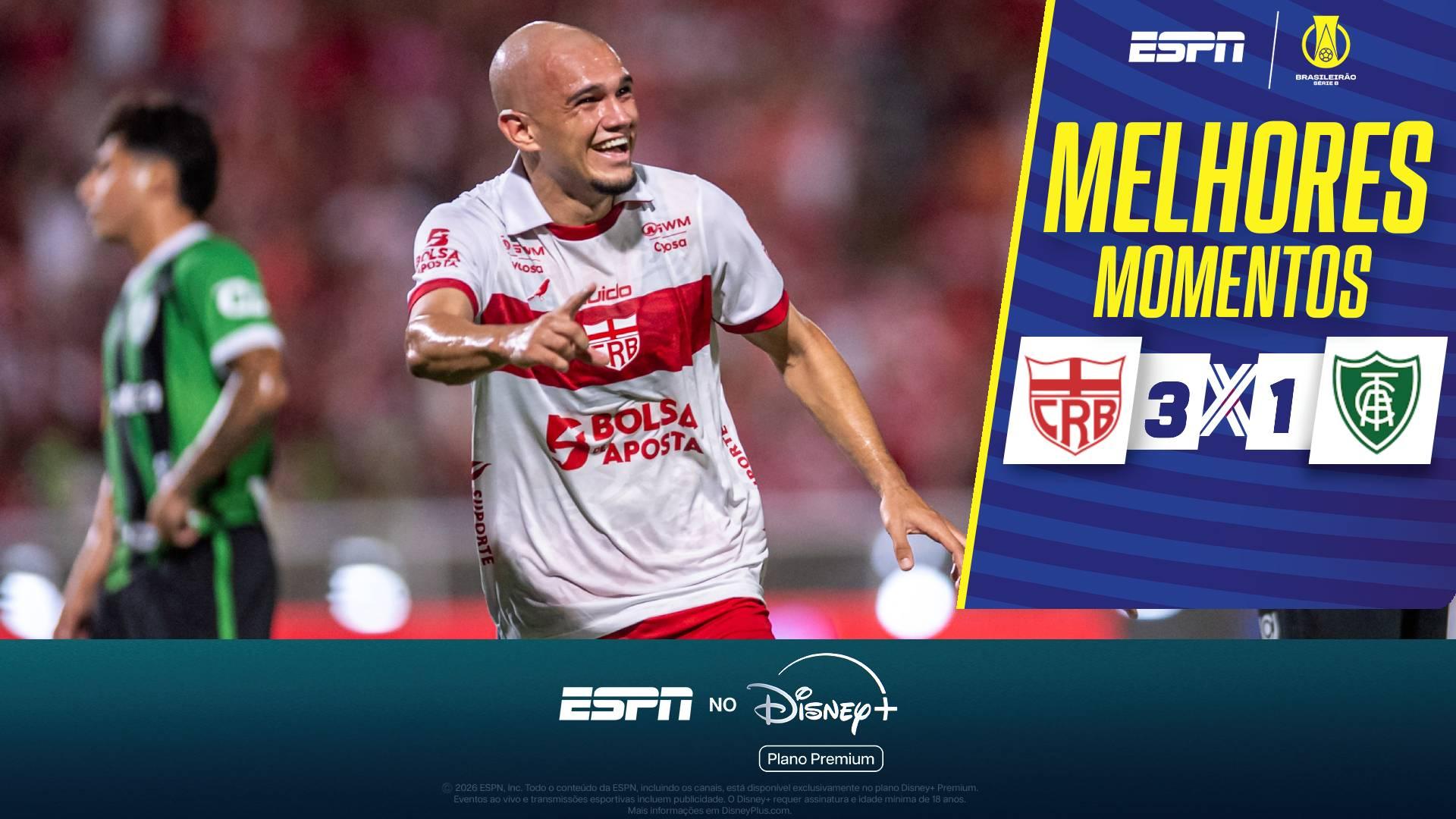 Mikael se isola ainda mais na artilharia, CRB vence o América-MG e segue firme na luta pelo acesso na Série B; veja os principais lances