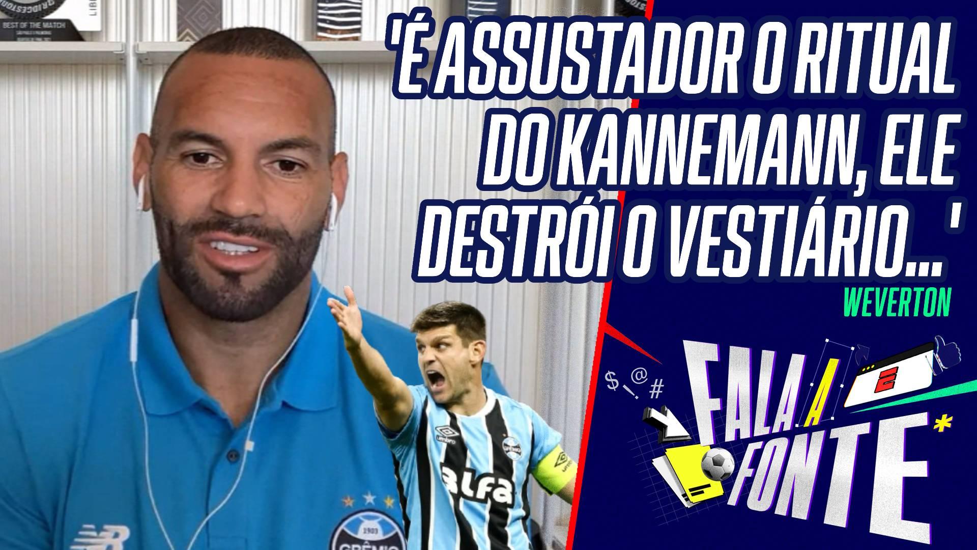 Weverton enaltece Kannemann e revela ritual assustador do zagueiro: 'Ele começa a destruir o vestiário...'