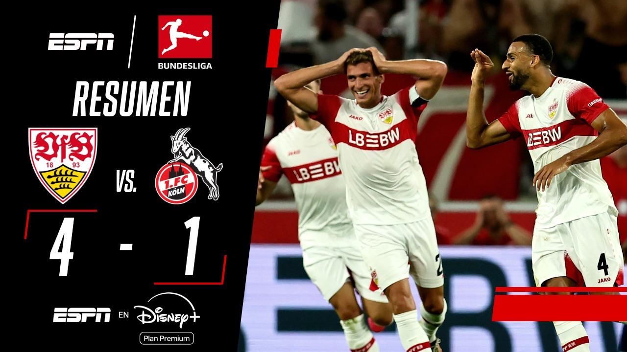 Stuttgart se quedó con un triunfazo ante Colonia lleno de golazos