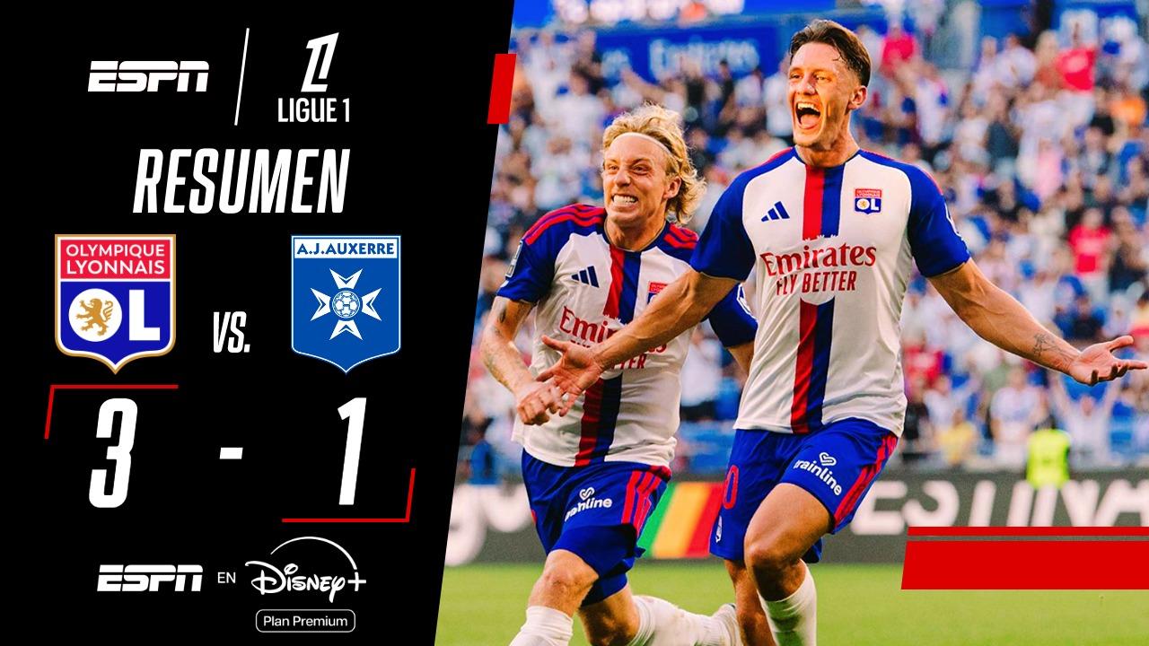 ¡Más líder que nunca: Lyon venció a Auxerre en un partidazo!