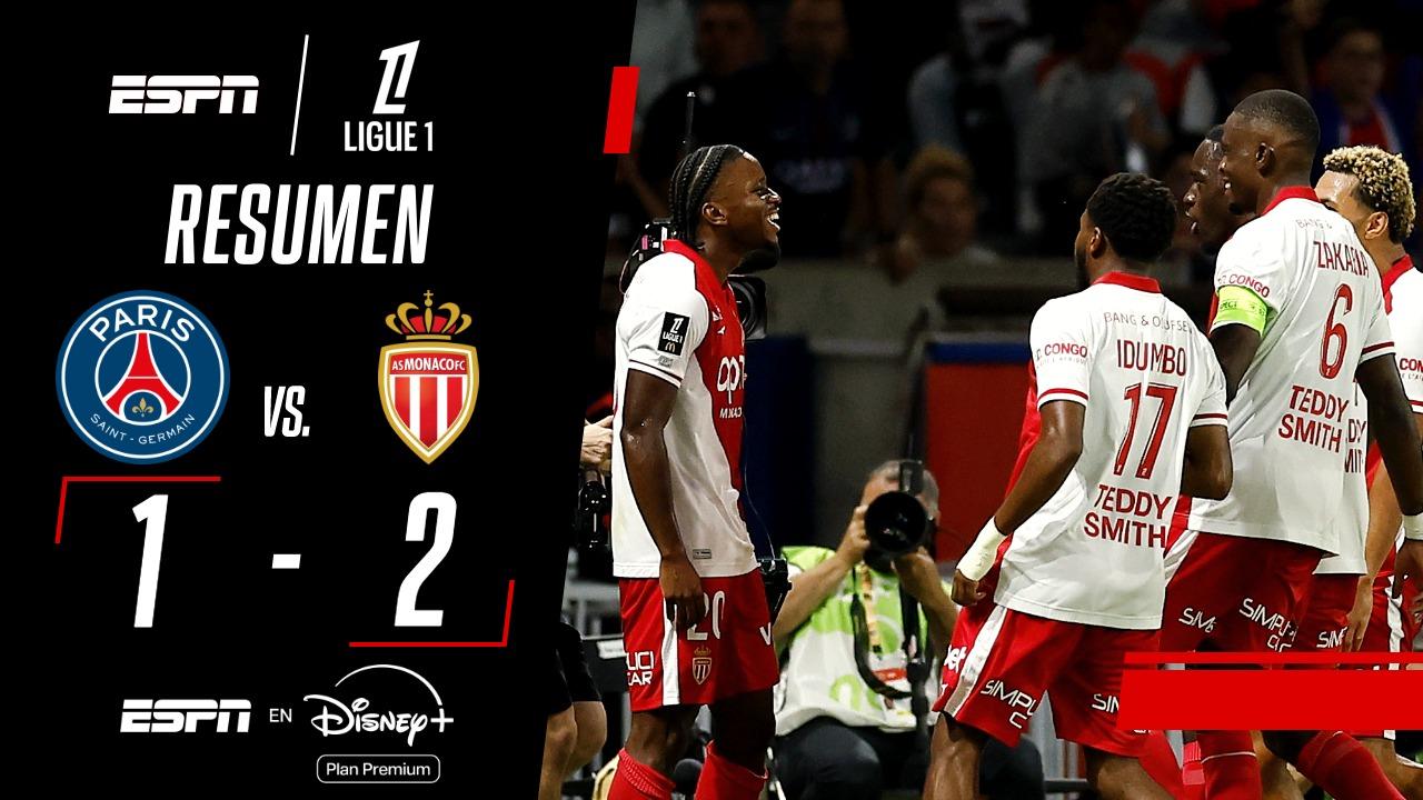 Monaco se lo dio vuelta a PSG y se trepó a la cima de la Ligue 1