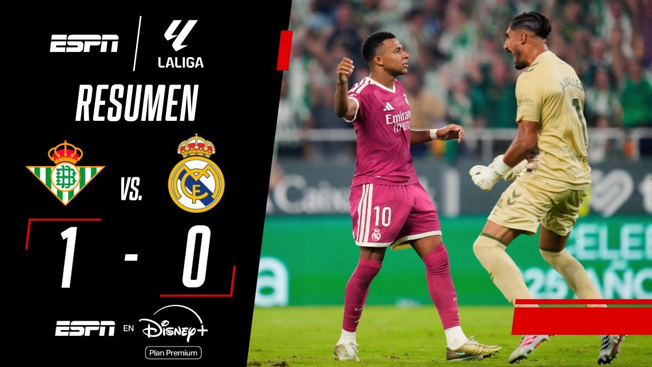 Mbappé falló un penal sobre la hora y Real Madrid cayó ante Betis