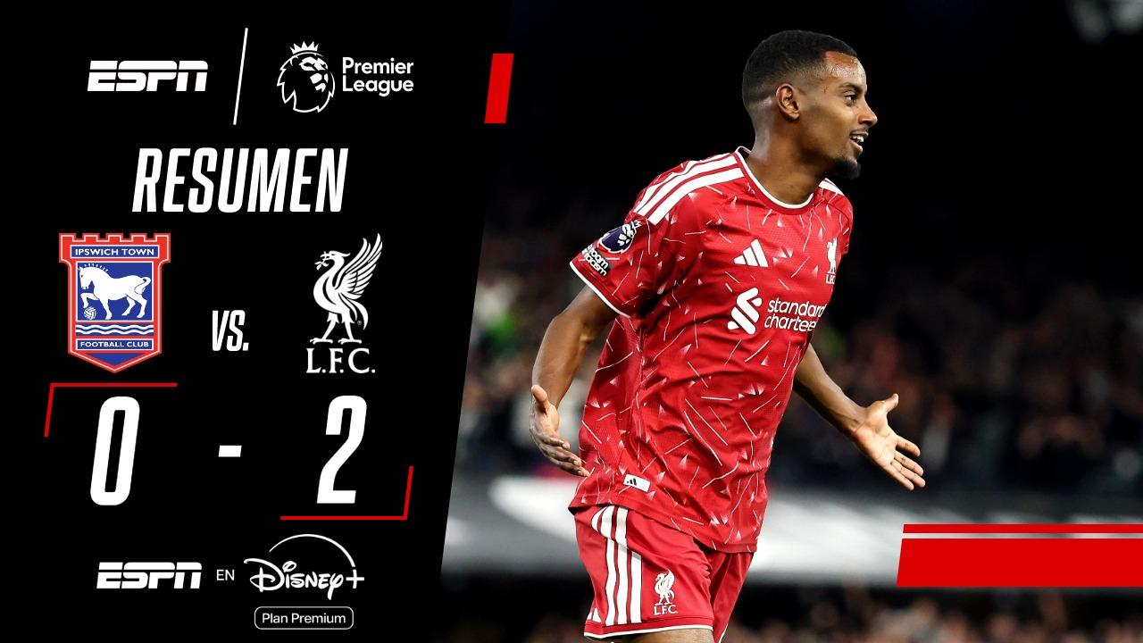 ¡Gritos de Isak y festejo de Liverpool! Fue 2 a 0 frente a Ipswich por la Premier