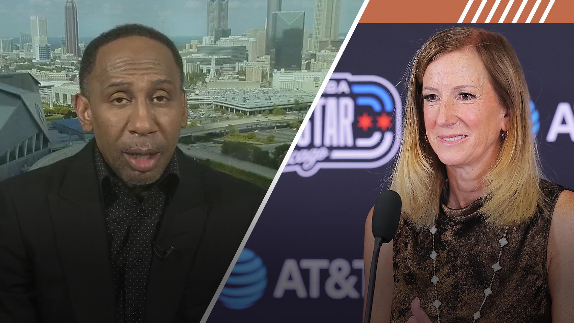 Stephen A. on Cathy Engelbert announcing retirement: 'About time'