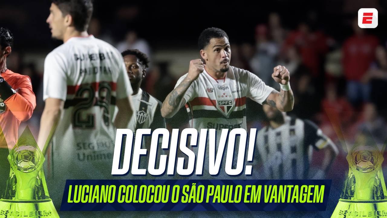 Luciano não perdoa! VEJA o gol do Camisa 10 que abriu o placar na vitória do São Paulo sobre o Atlético-MG