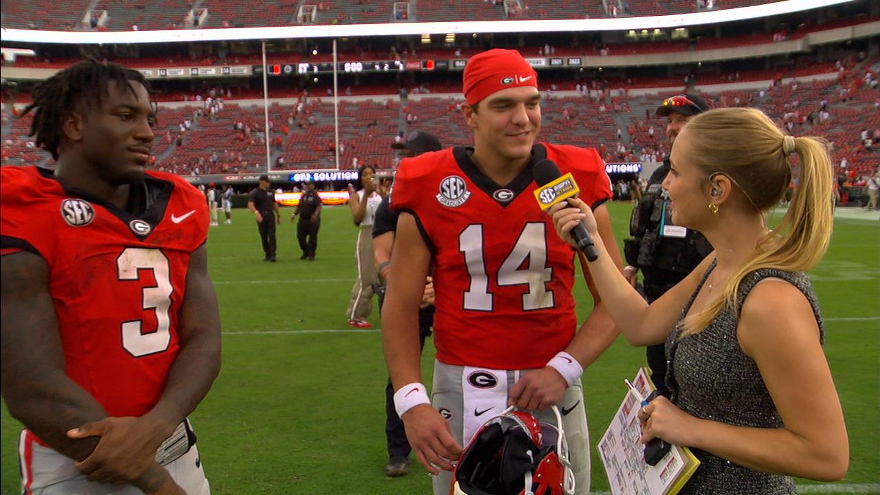 Frazier, Stockton proud of No. 3 Georgia's dominant season debut