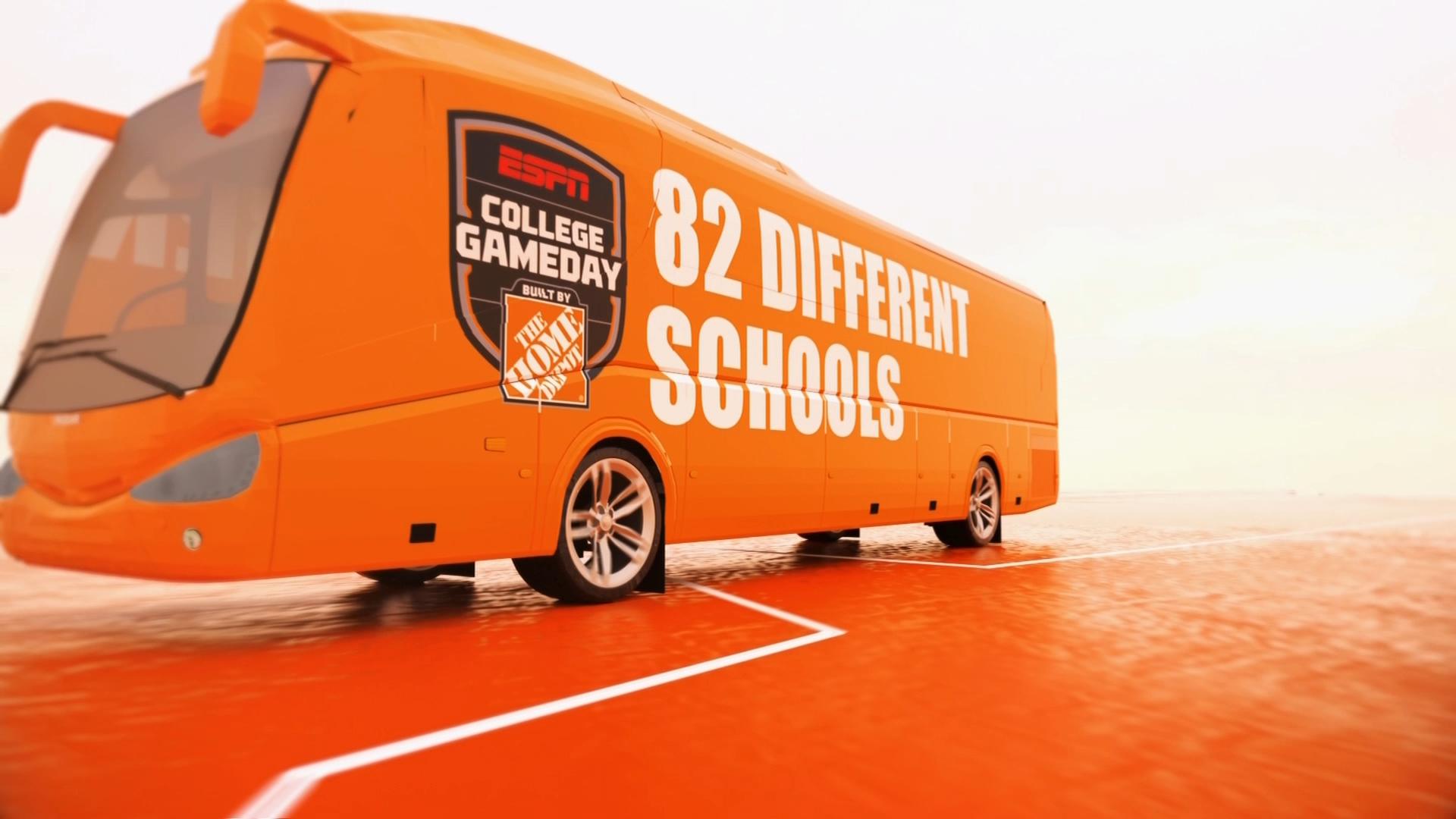 How far has 'College GameDay' traveled over the years?