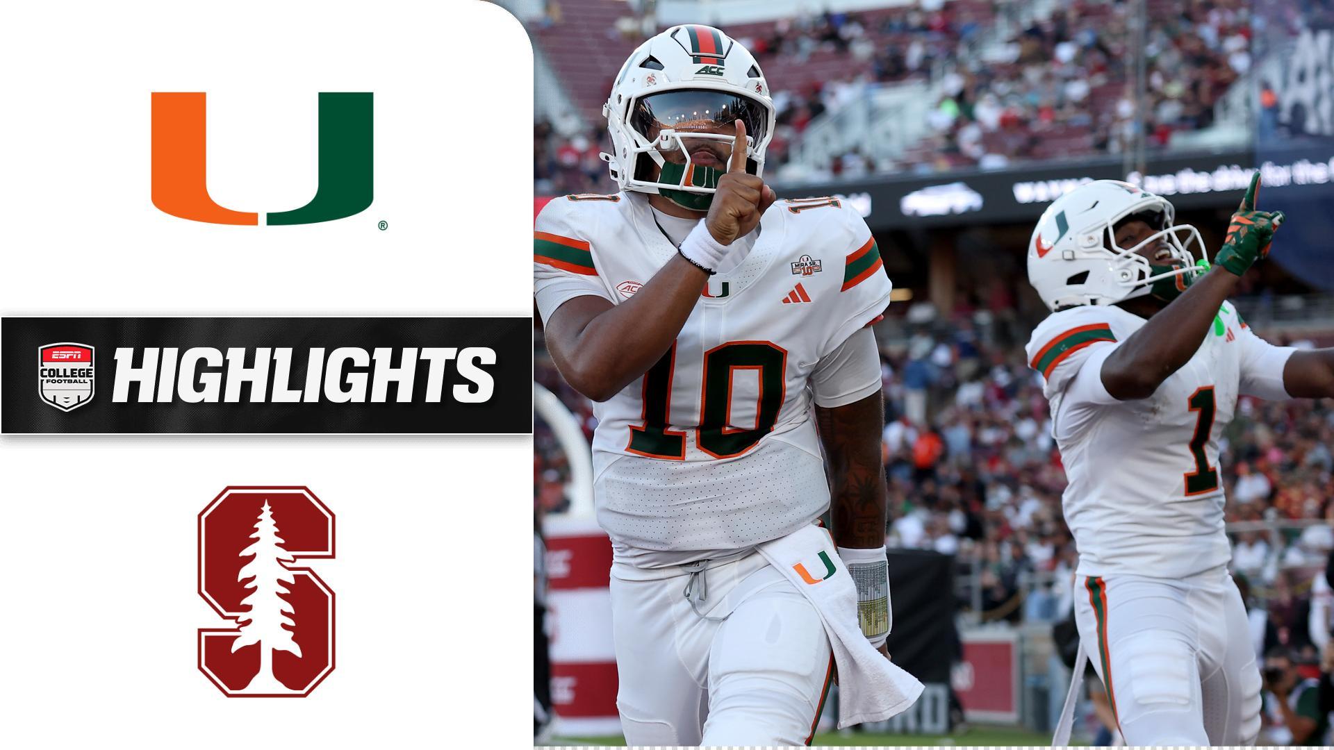 Miami Hurricanes vs. Stanford Cardinal: Full Highlights