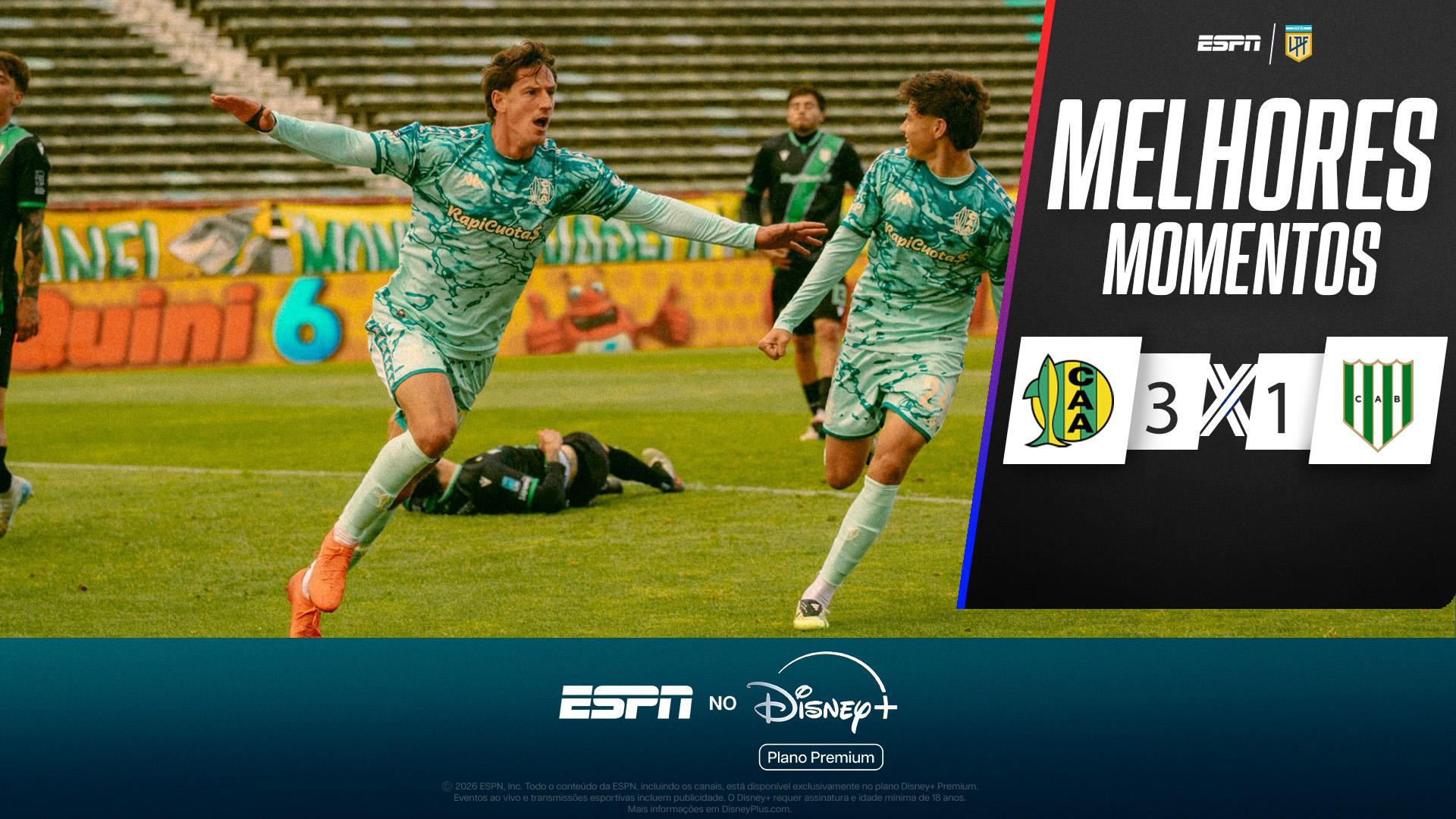 Aldosivi 3 x 1 Banfield no Campeonato Argentino: VEJA os melhores momentos