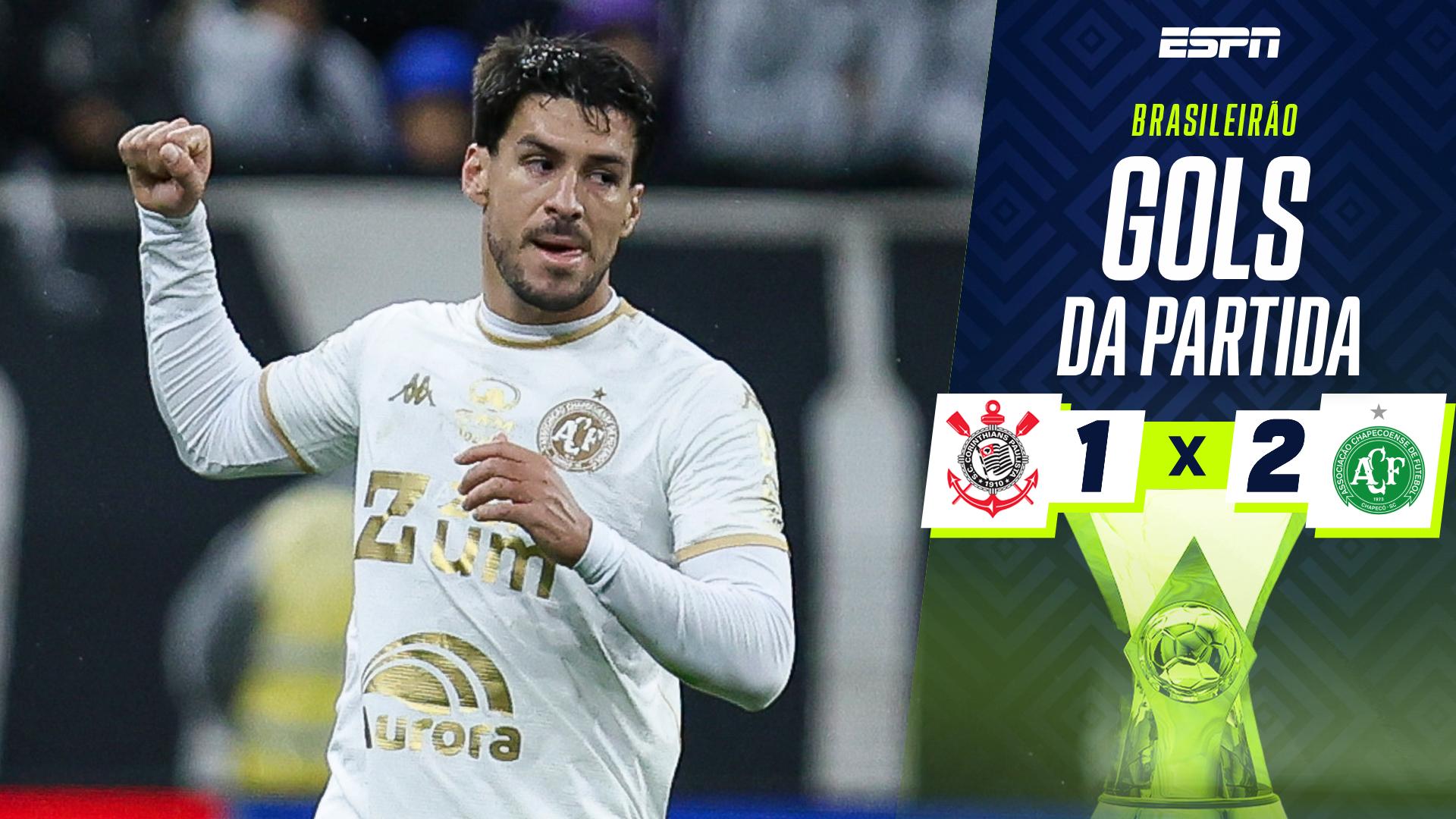 Corinthians 1 x 2 Chapecoense: os gols da derrota do Timão em casa