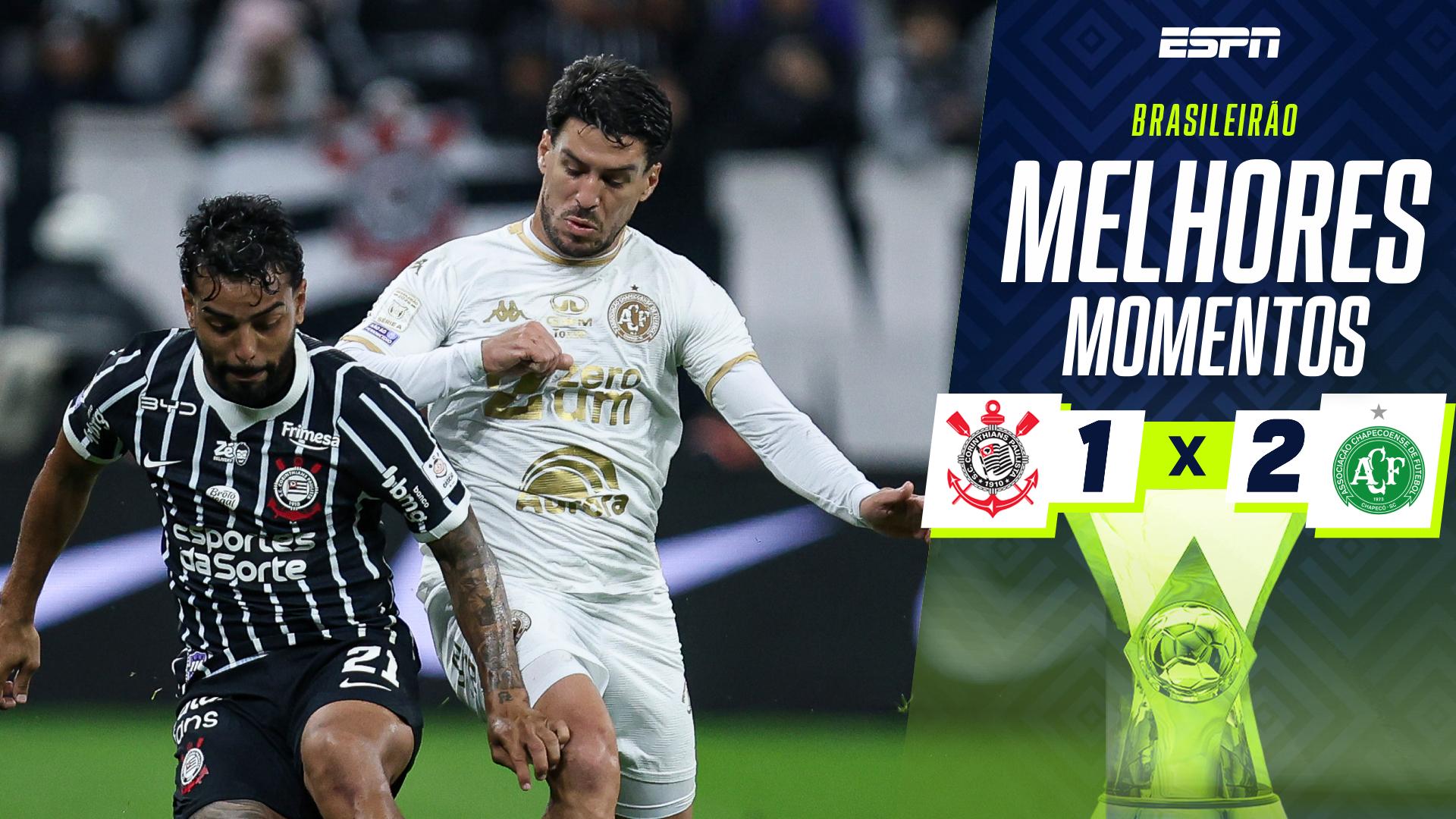 Corinthians leva virada da 'lanterna' Chapecoense e perde mais uma em casa no Brasileirão; VEJA como foi