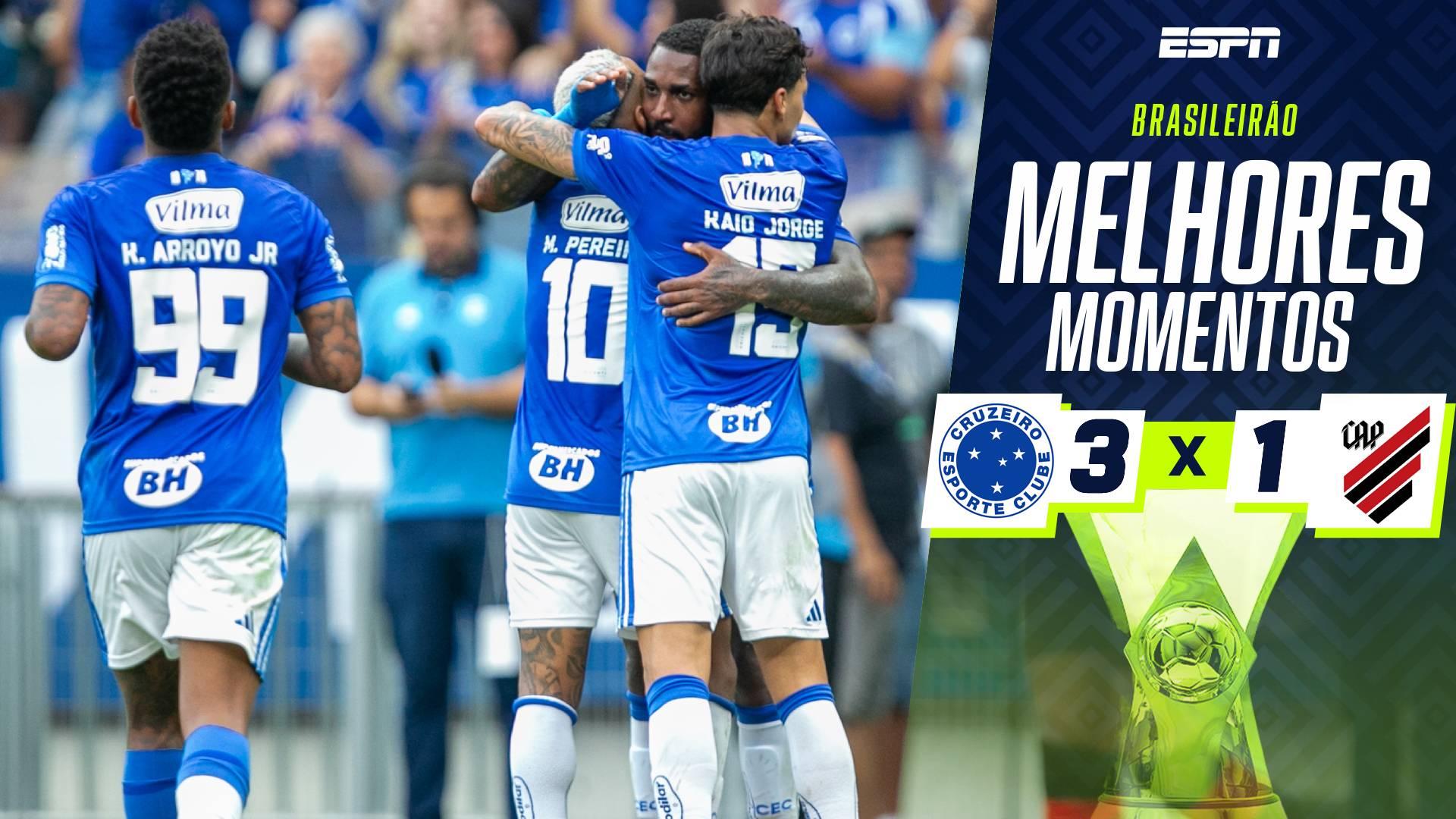 Gerson, Matheus Pereira e Kaio Jorge brilham em vitória de recuperação do Cruzeiro contra o Athletico-PR; veja como foi