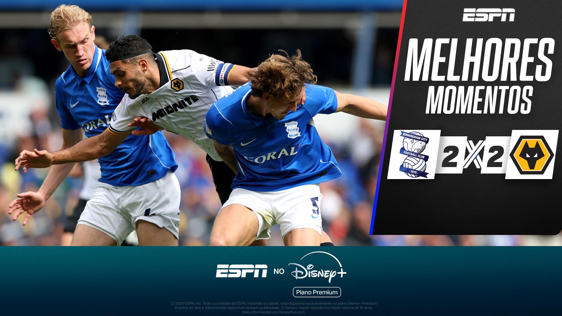 Birmingham e Wolves empatam em jogo com direito a gol contra bizarro; VEJA como foi
