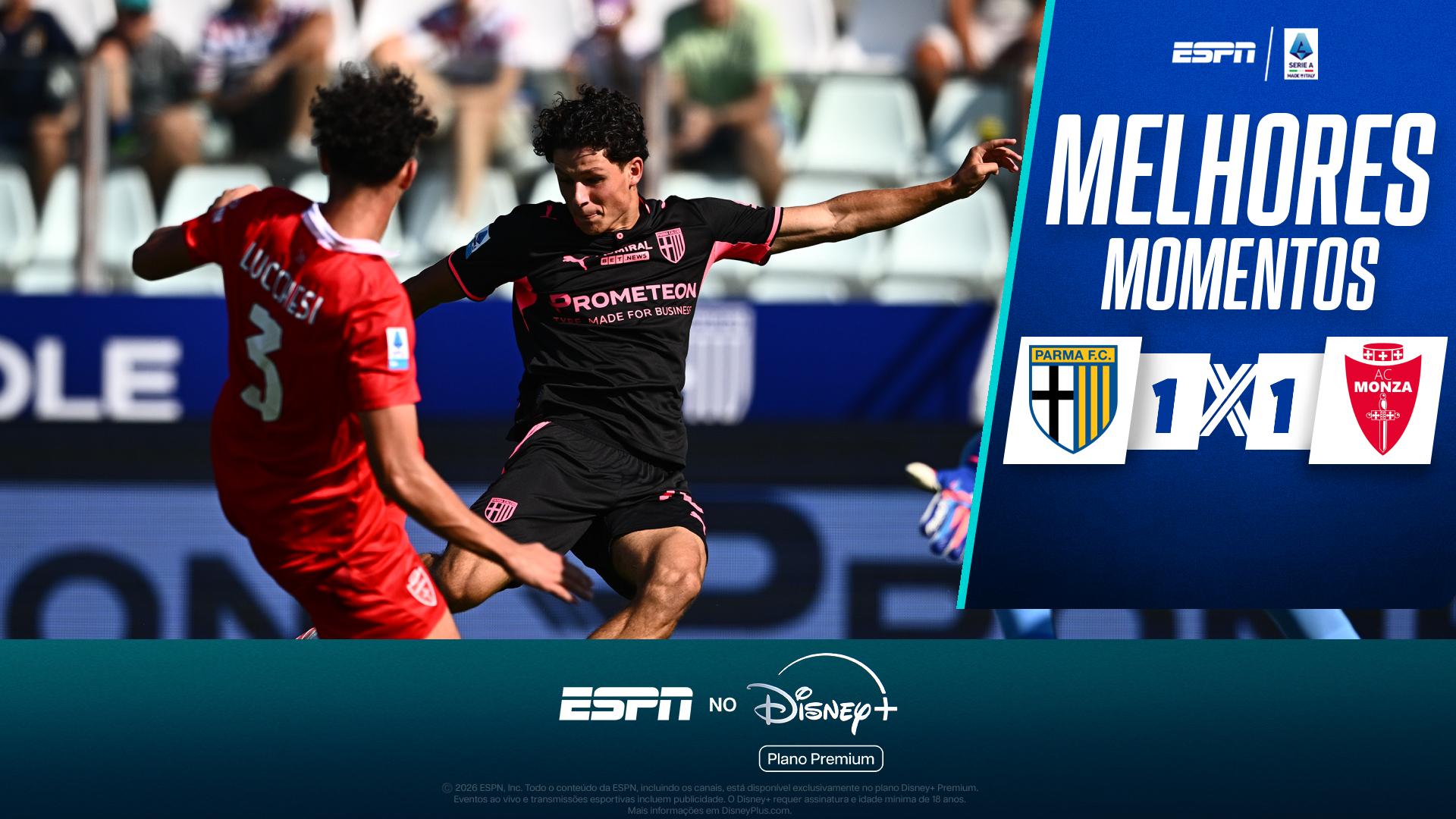Parma e Monza empatam pela terceira rodada do Campeonato Italiano; VEJA os melhores momentos