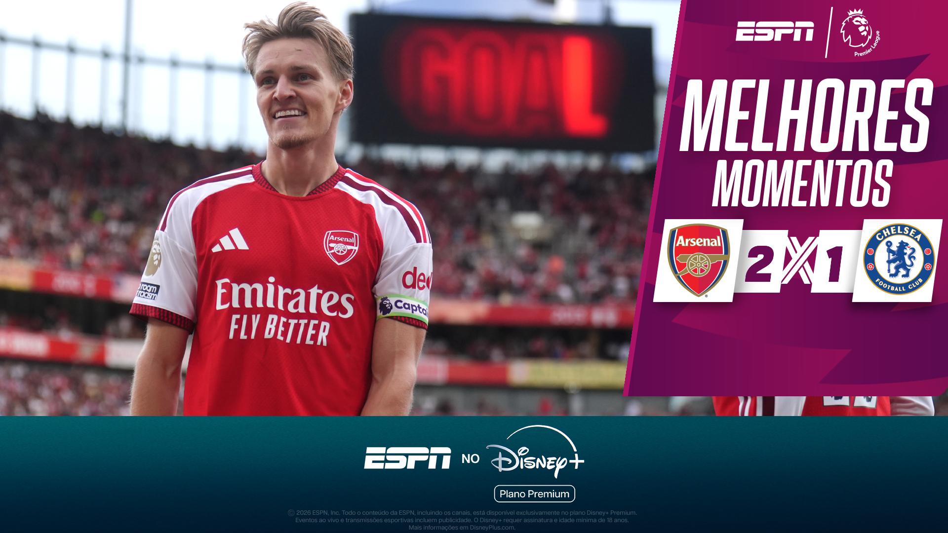 Arsenal vence de Chelsea de virada pela Premier League; VEJA os melhores momentos
