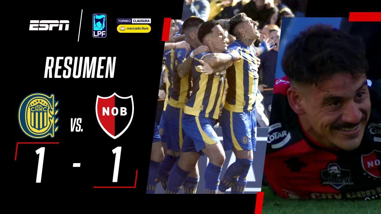 ¡Newell's empató en el descuento y privó a Central del triunfo en el clásico!